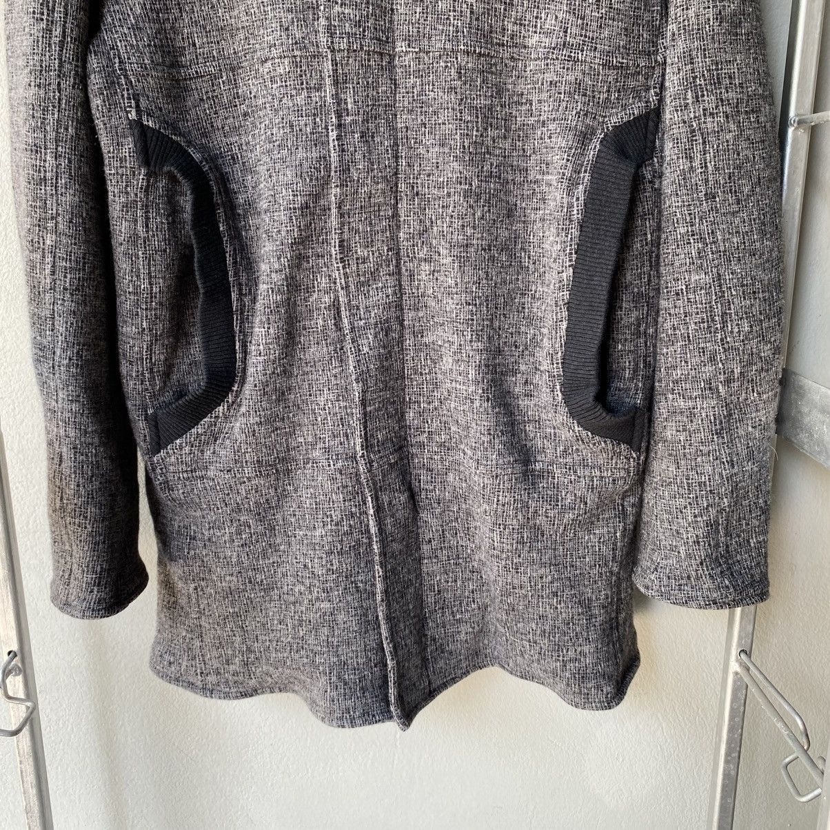 Emporio Armani EMPORIO ARMANI Grey Knit Hooded Coat Size S / US 4 / IT 40 - 10 Thumbnail