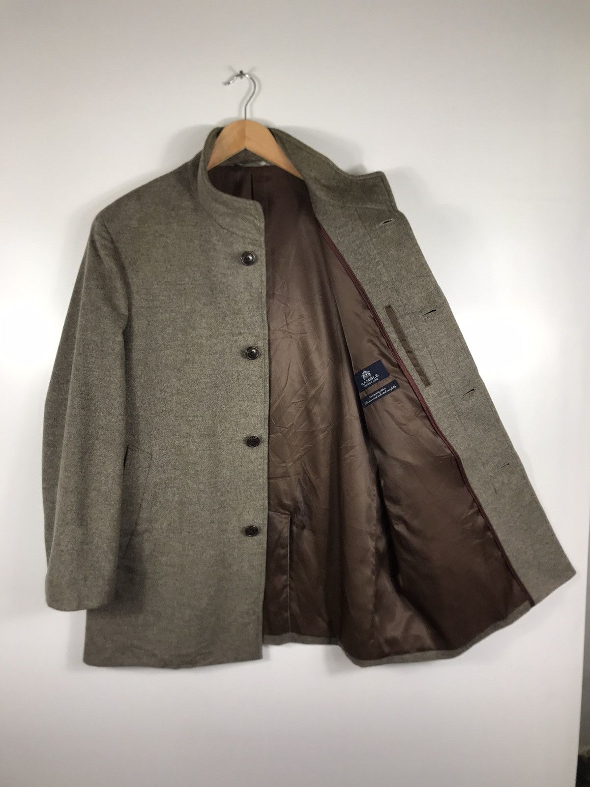 Japanese Brand × Vintage ⚡️Vintage Ramble Cashmere Wool Button Coat Jacket Size US L / EU 52-54 / 3 - 8 Thumbnail