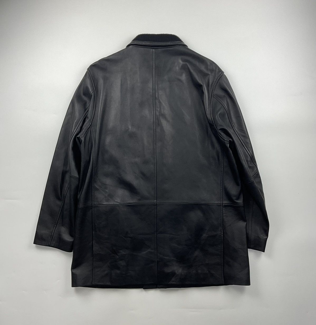 Balenciaga Vintage Balenciaga Leather Jacket Size US XL / EU 56 / 4 - 2 Thumbnail
