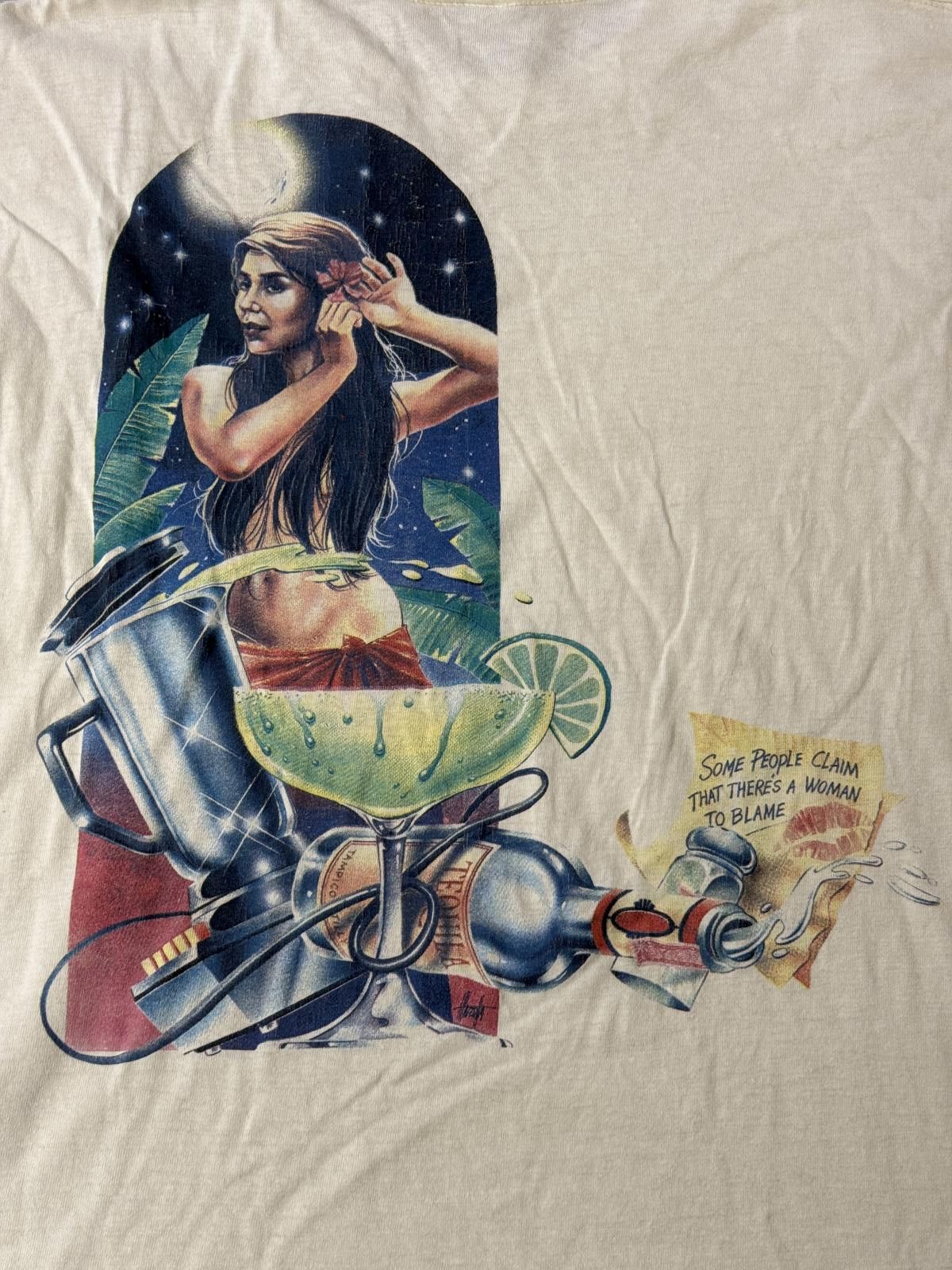 Designer Vtg Margaritaville T-shirt There's A Woman to Blame XL Size US XL / EU 56 / 4 - 7 Thumbnail