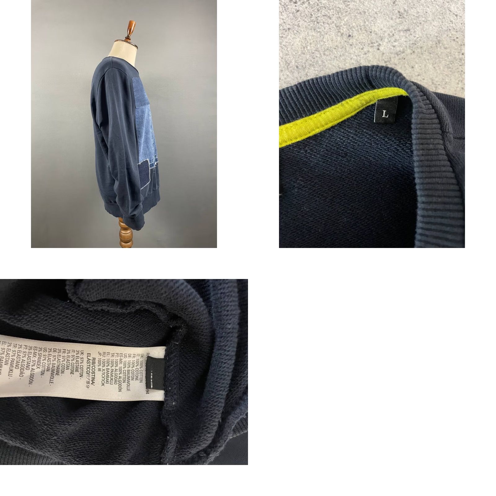 Diesel Diesel Sweater Size L Blue Mens Cotton Crew Neck Long Sleeve Pullover Size US L / EU 52-54 / 3 - 9 Thumbnail