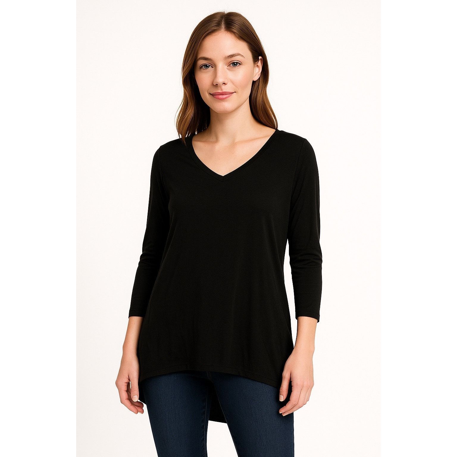 Other Minimalist Black High-Low Tunic Top Cable & Gauge Size XL Size XL / US 12-14 / IT 48-50 - 1 Thumbnail