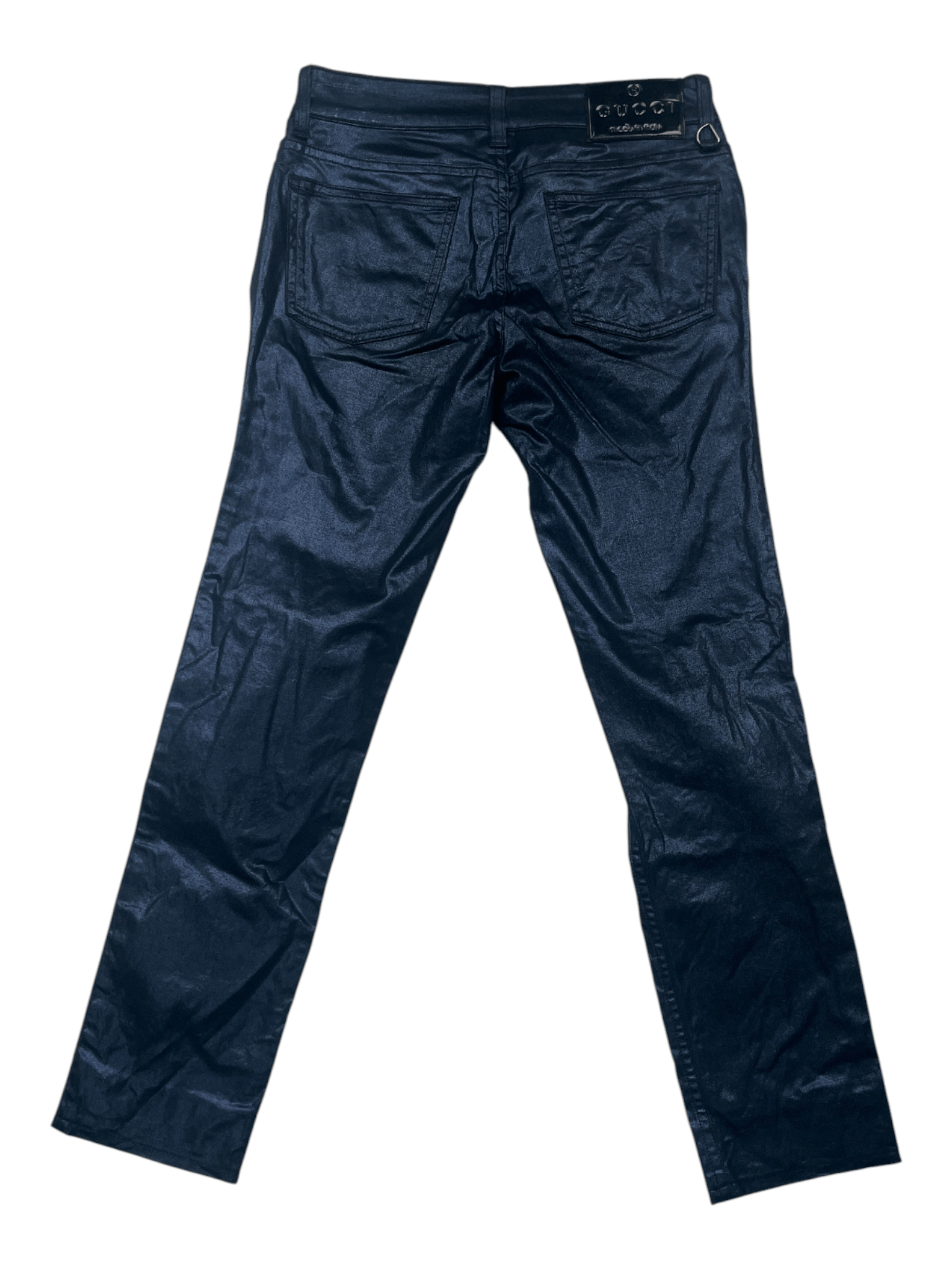 Gucci Gucci Iridescent Blue Pants With Diamante Buttons Size 26" / US 2 / IT 38 - 2 Thumbnail