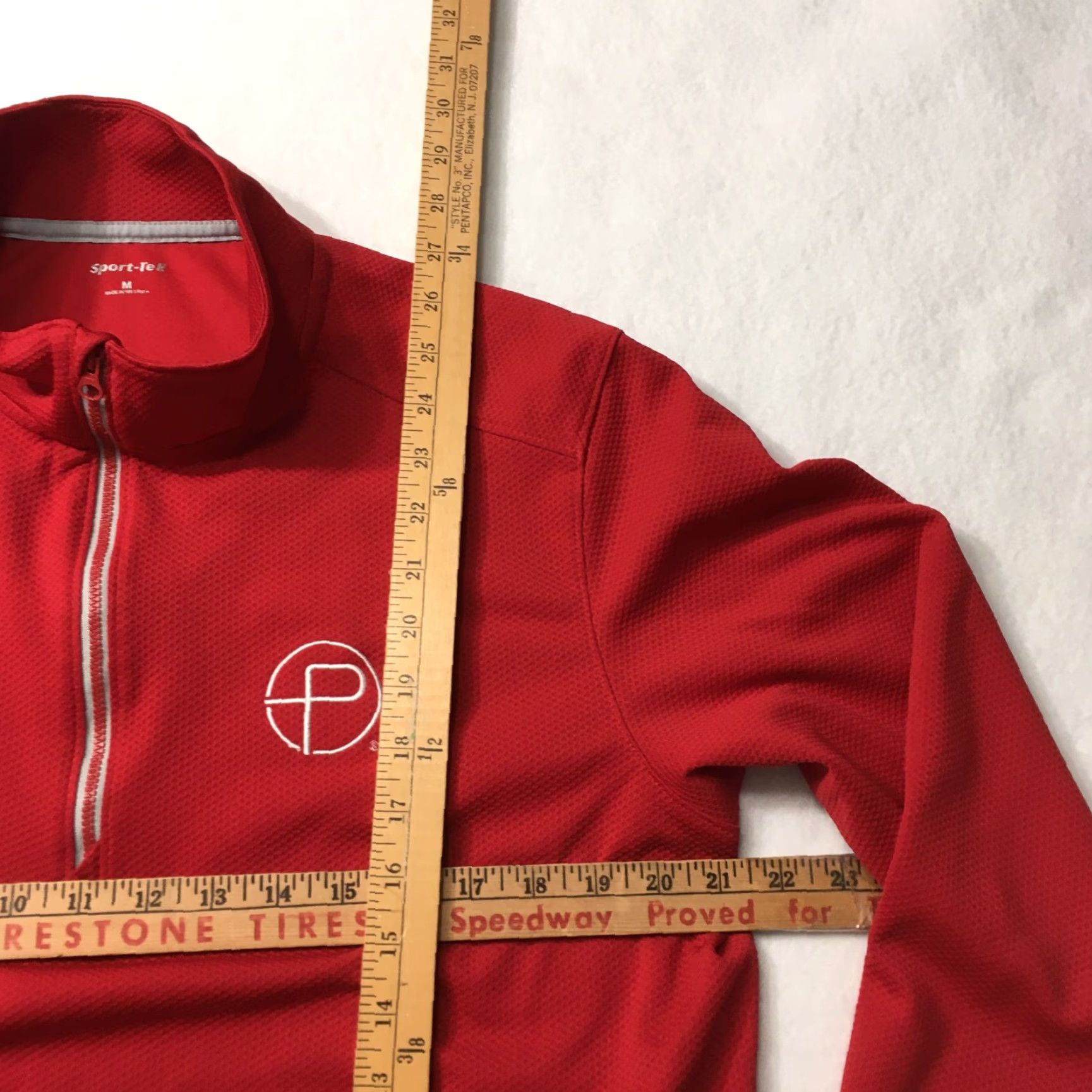 Vintage Sport-Tek Pullover Mens Red Medium Long Sleeve 1/4 Zip Lightweight Moisture Wicking Shirt Size US M / EU 48-50 / 2 - 4 Thumbnail