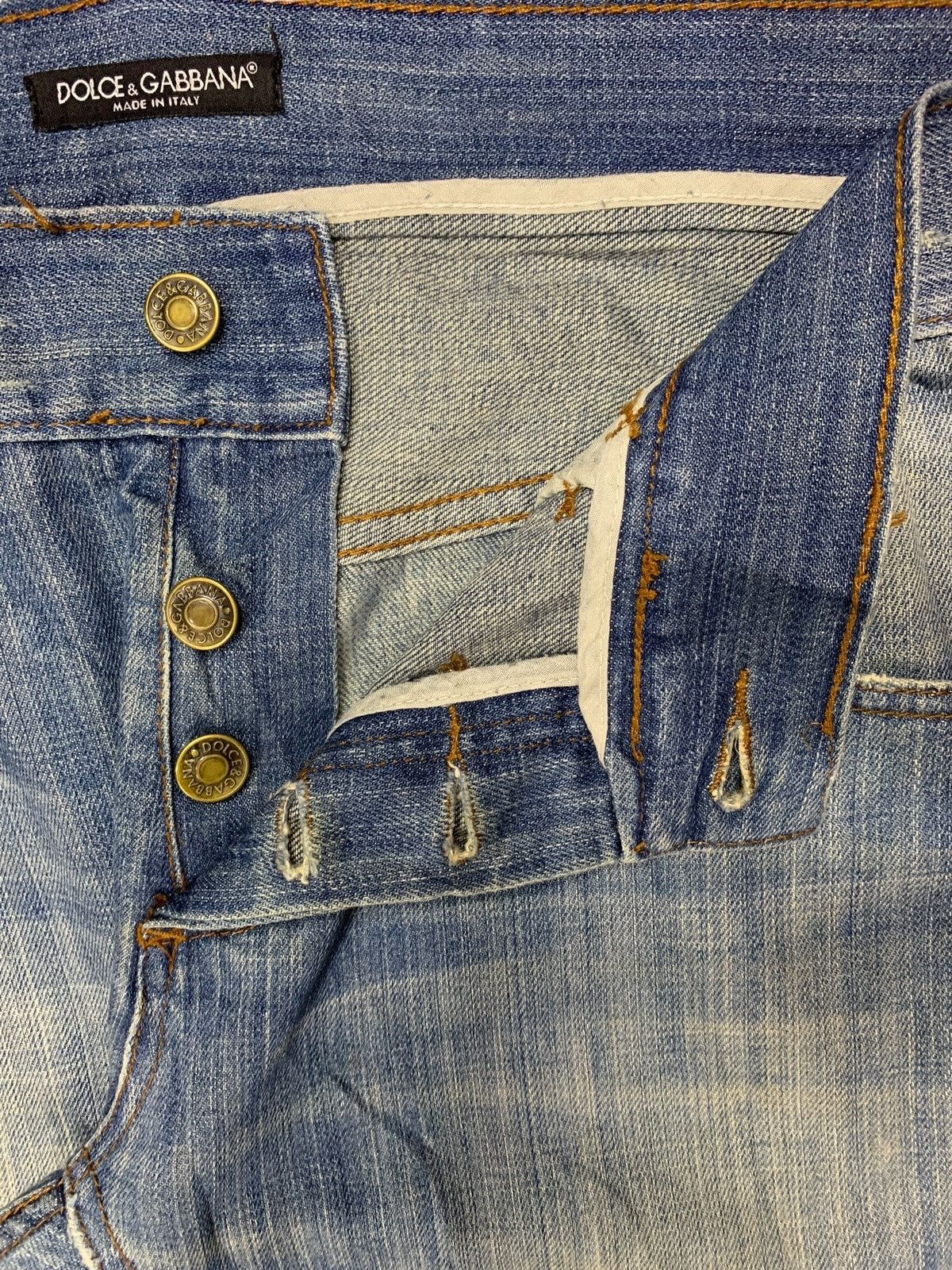 Dolce & Gabbana Vintage Italy Dolce Gabbana Mud Wash Distressed Baggy Jeans Size US 35 - 3 Thumbnail