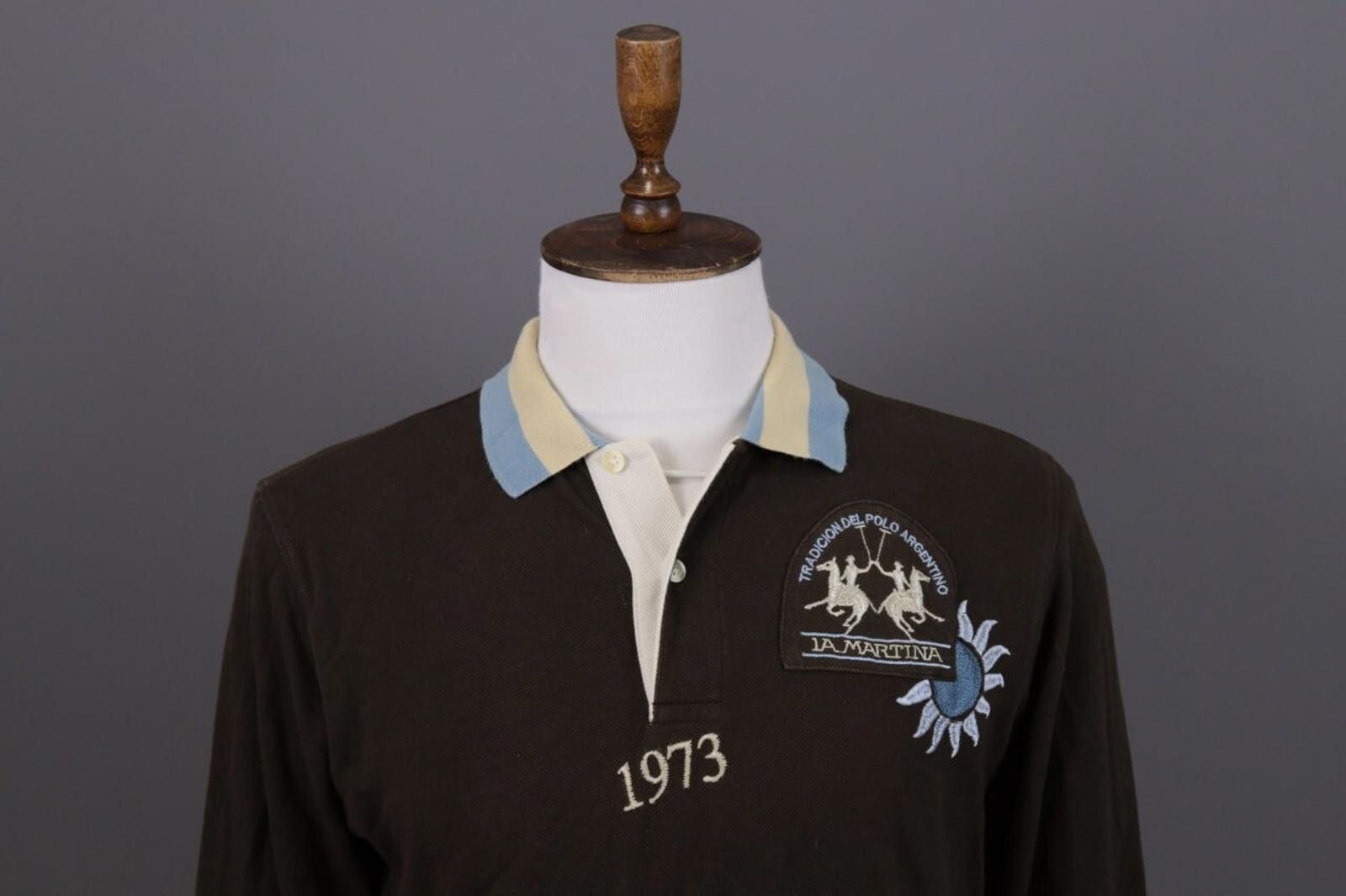La Martina La Martina Archive 1973 Brown Rubgy Polo Shirt Size M Size US M / EU 48-50 / 2 - 3 Thumbnail