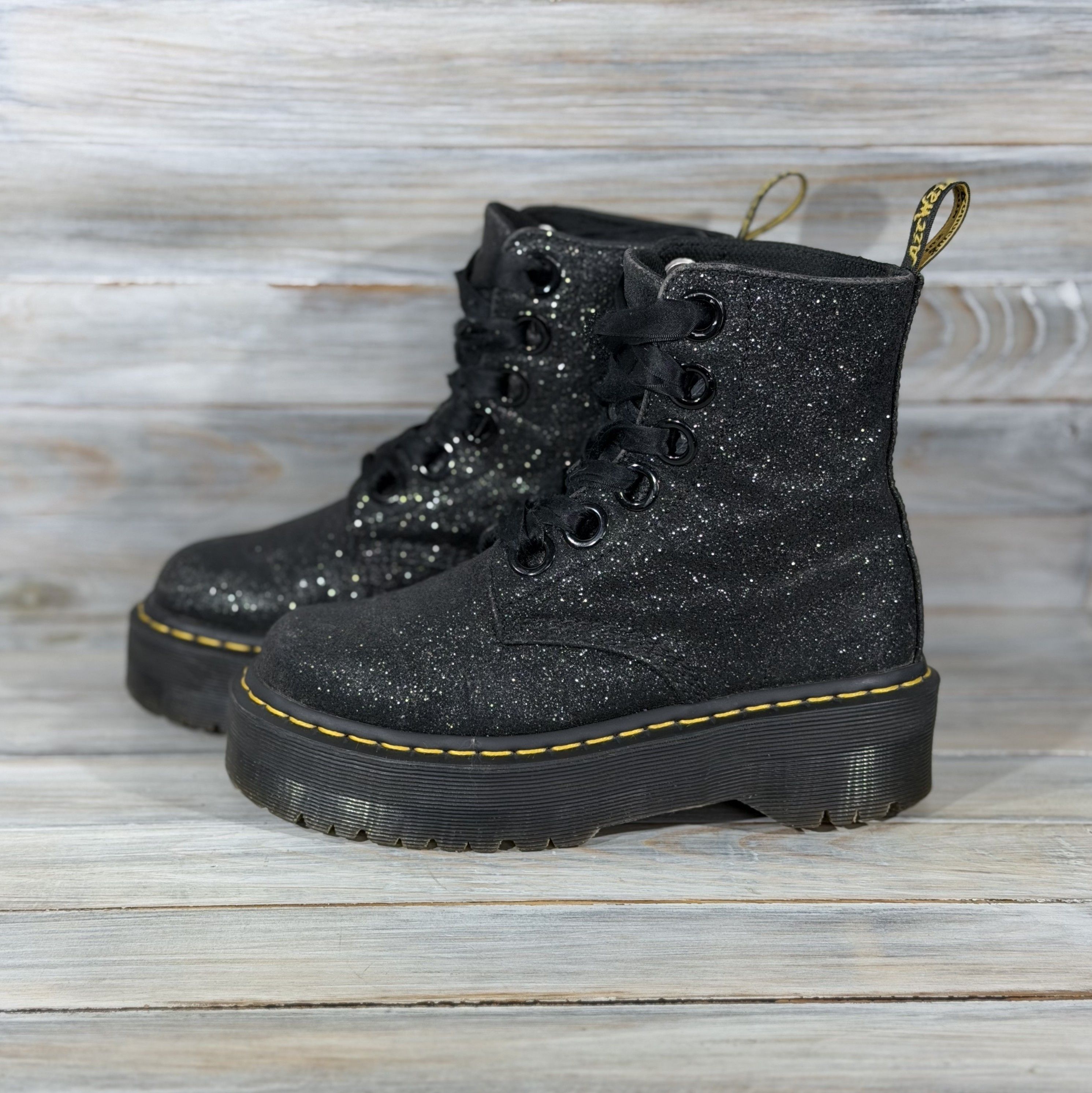 Dr. Martens Dr. Martens Molly Glitter Platform Boots Sparkly British Size US 7 / IT 37 - 7 Thumbnail