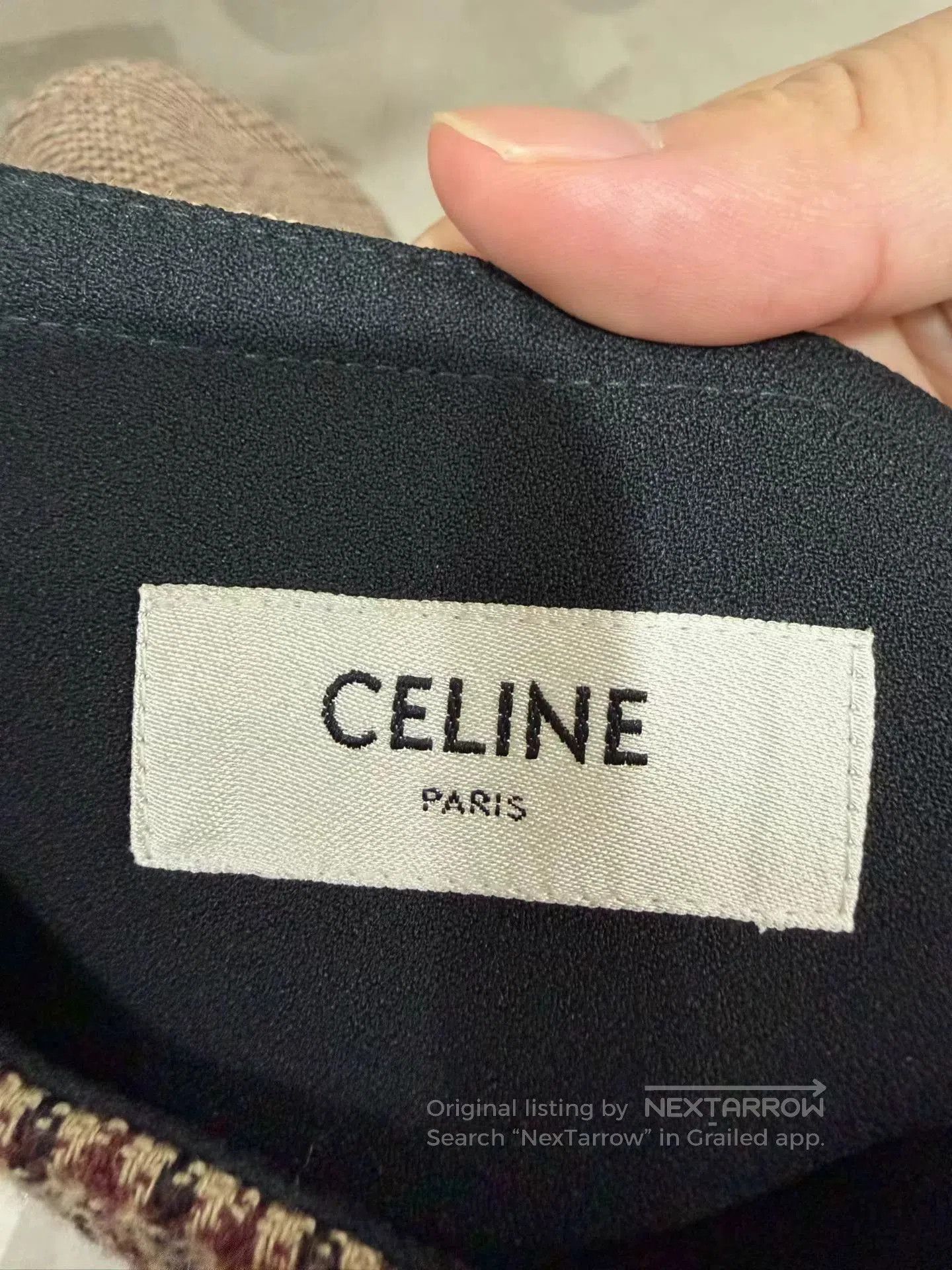 Celine Celine Houndstooth Wool Ruffle Mini Skirt. Size 37" - 5 Thumbnail