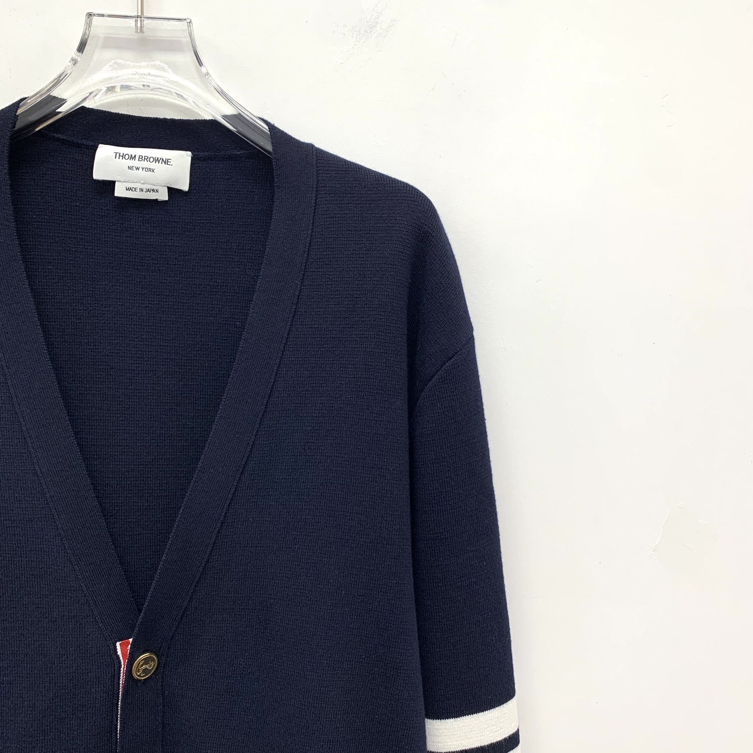 Thom Browne Thom Browne Four-Bar Cardigan Navy (5) Size US XL / EU 56 / 4 - 3 Thumbnail