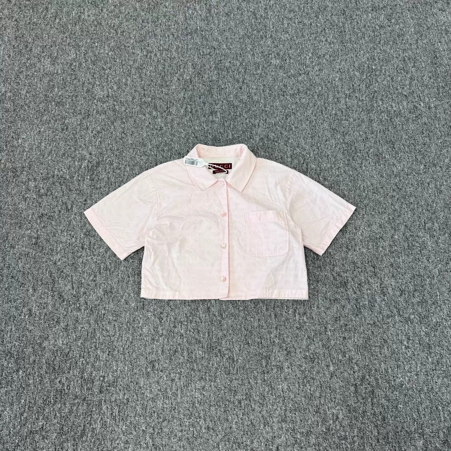 Gucci Gucci Pale Pink Collared Short Sleeve Shirt 38 Size XS / US 0-2 / IT 36-38 - 1 Thumbnail