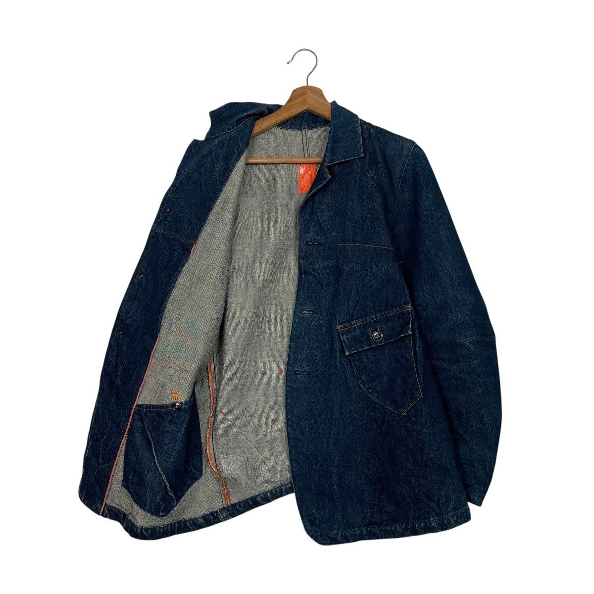 KATO Vtg Kato Tool Project Single Pocket Denim Jacket Size US S / EU 44-46 / 1 - 10 Thumbnail