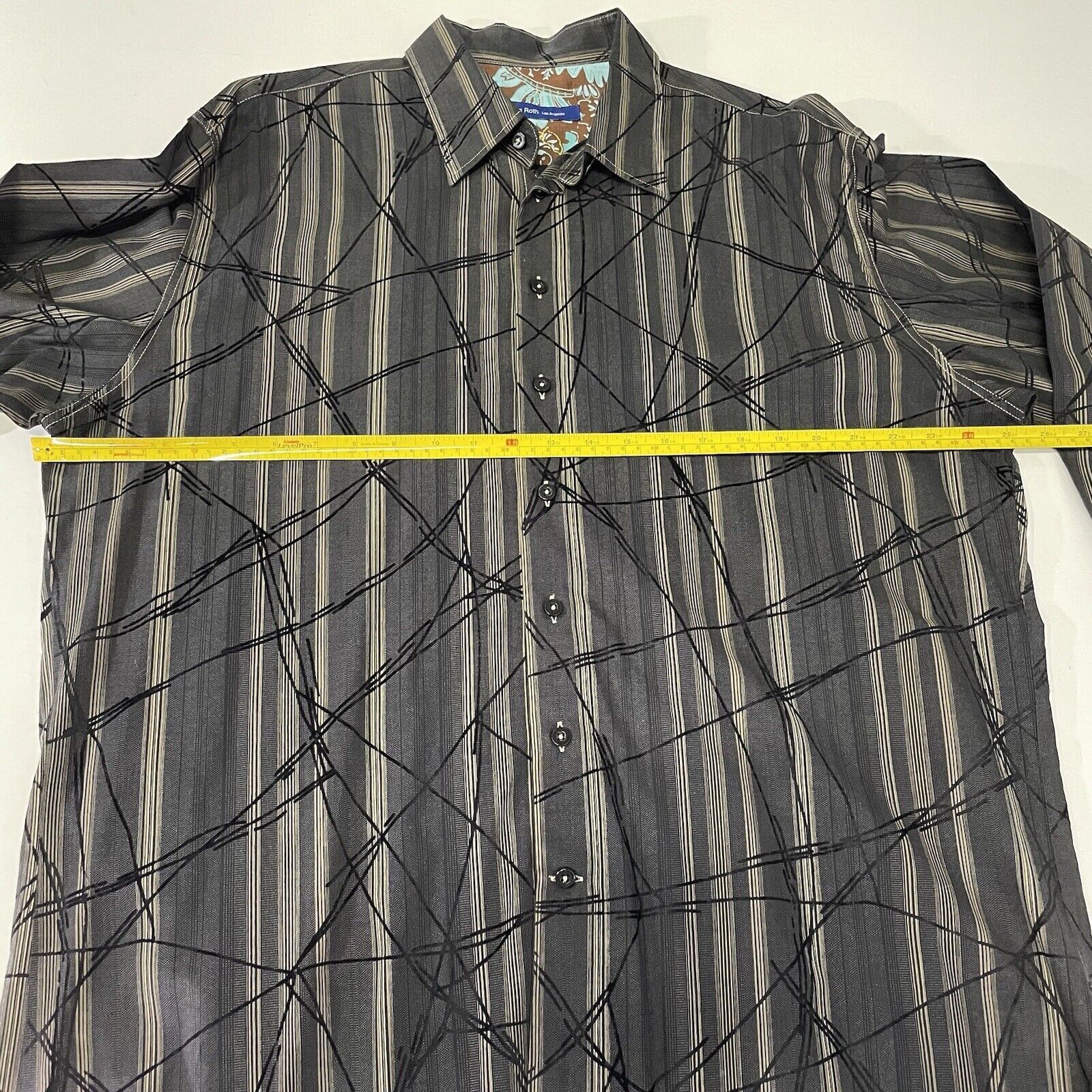 George Georg Roth Los Angeles Shirt Mens 2XL Button Blue Black EUC Size US XXL / EU 58 / 5 - 5 Thumbnail