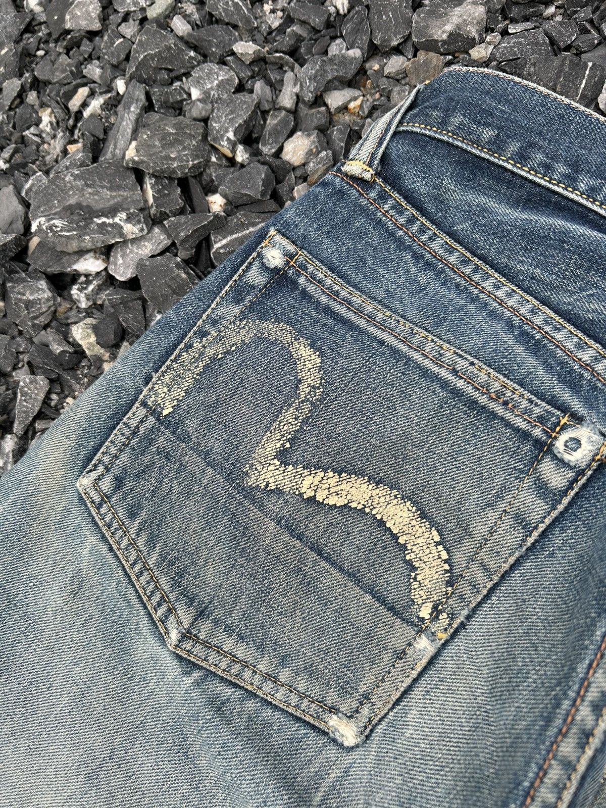 Japanese Brand × Kapital × Vintage Evisu Selvedge Distressed Japanese Denim Jeans Size US 29 - 9 Thumbnail