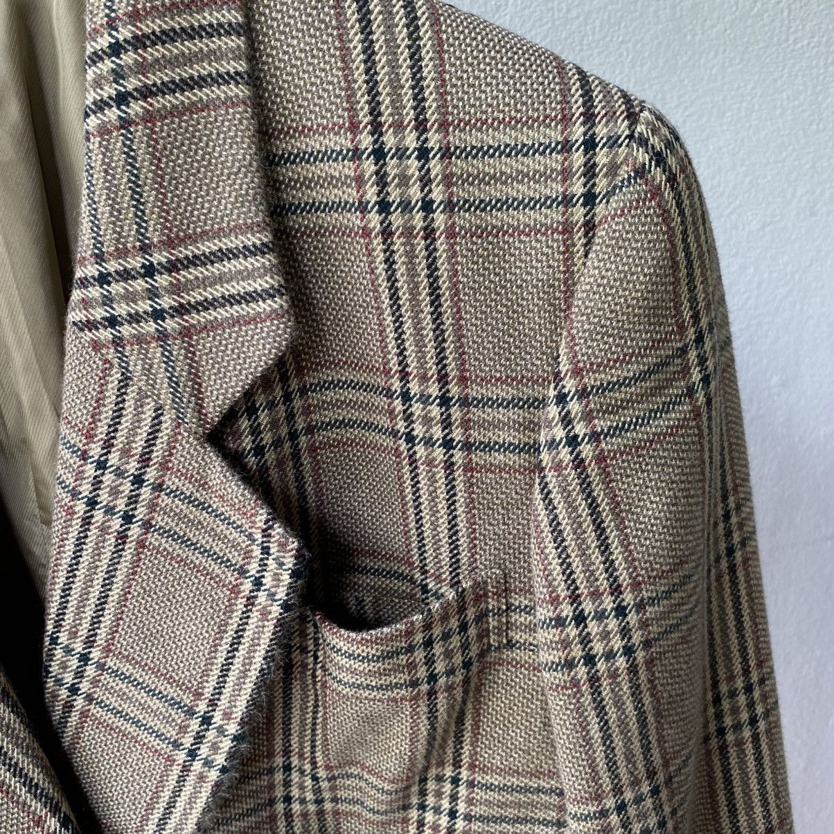 Burberry Burberrys Brown Plaid Double-Breasted Blazer Size L / US 10 / IT 46 - 9 Thumbnail