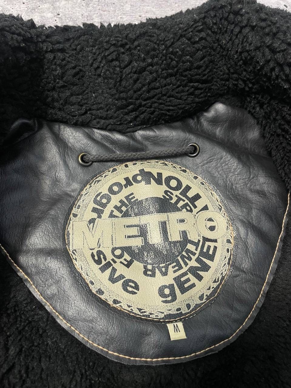Vintage Vintage Crazy Metro Leather Shearling Shipskin Jacket Y2K Size US M / EU 48-50 / 2 - 7 Thumbnail