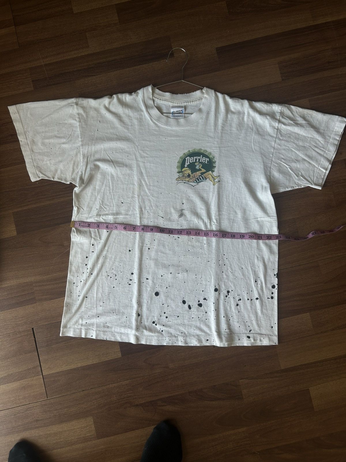Vintage Vintage Fader Perrier Drink 90s Graphic T Shirt Thrashed Size US L / EU 52-54 / 3 - 11 Thumbnail