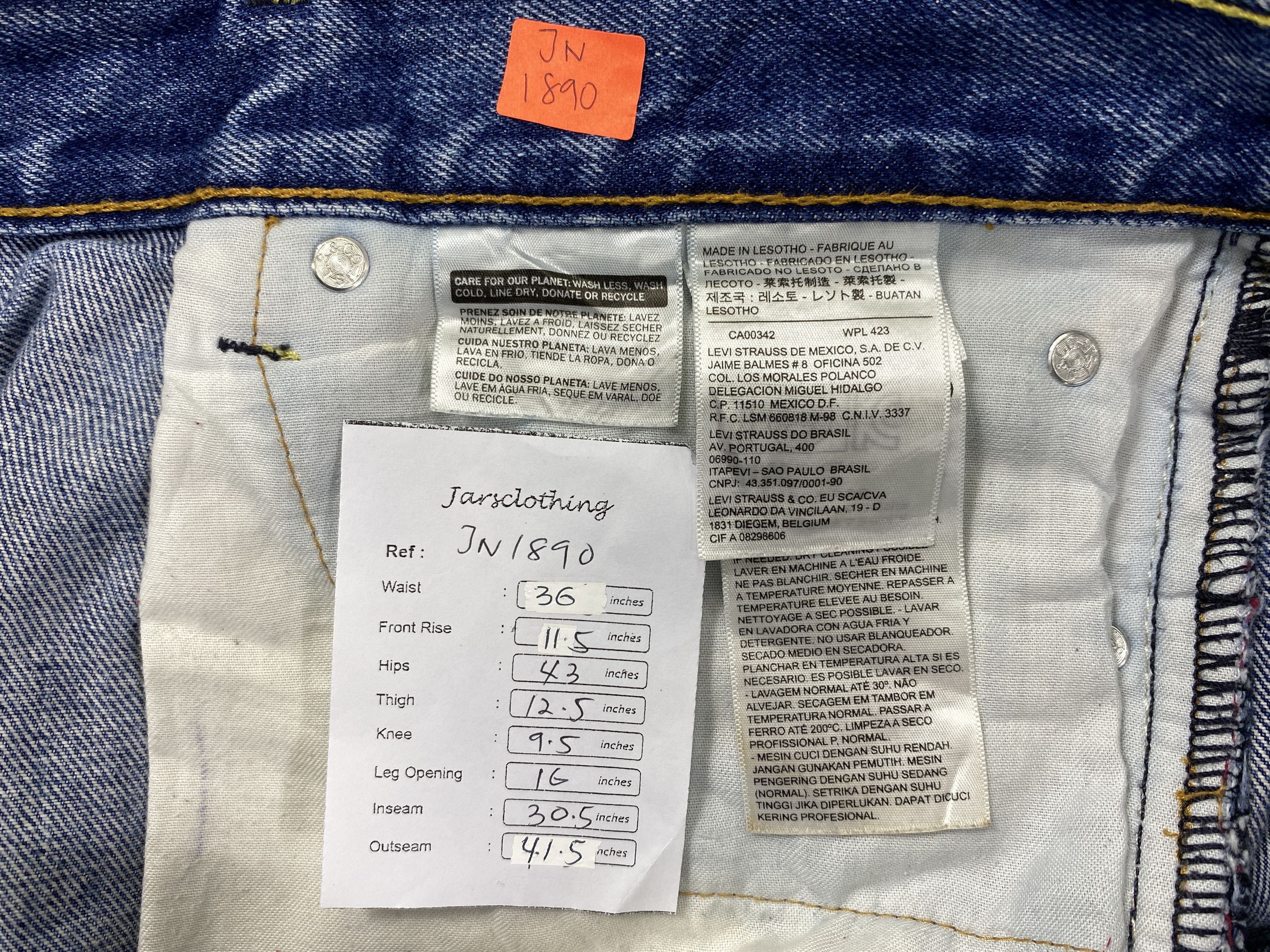 Levi's Distressed Blue Vintage Levi's 505 36x30.5 Denim -JN1890 Size US 36 / EU 52 - 6 Thumbnail