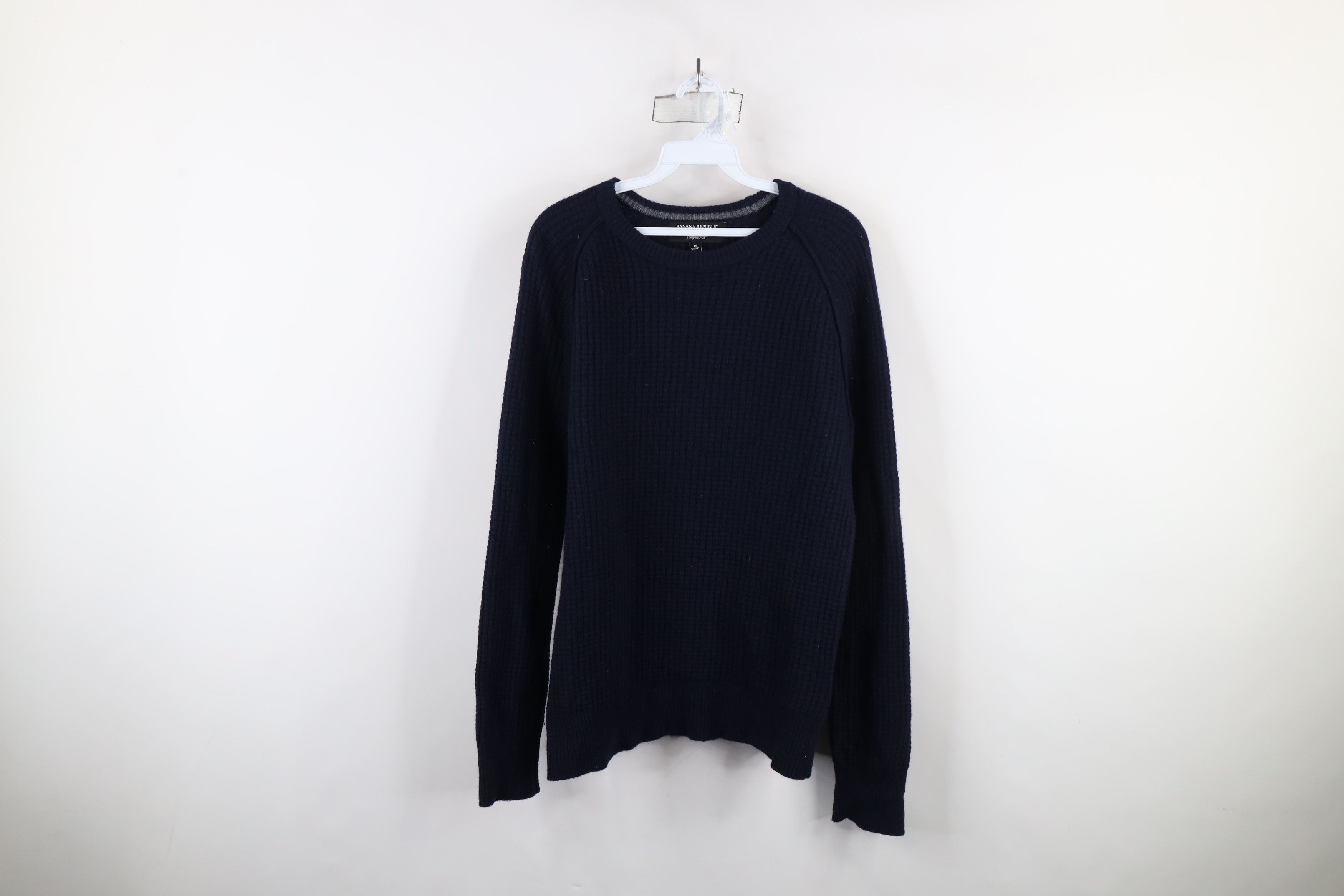 Banana Republic × Vintage Banana Republic Wool Italian Yarn Knit Thermal Sweater Blue Size US M / EU 48-50 / 2 - 1 Thumbnail