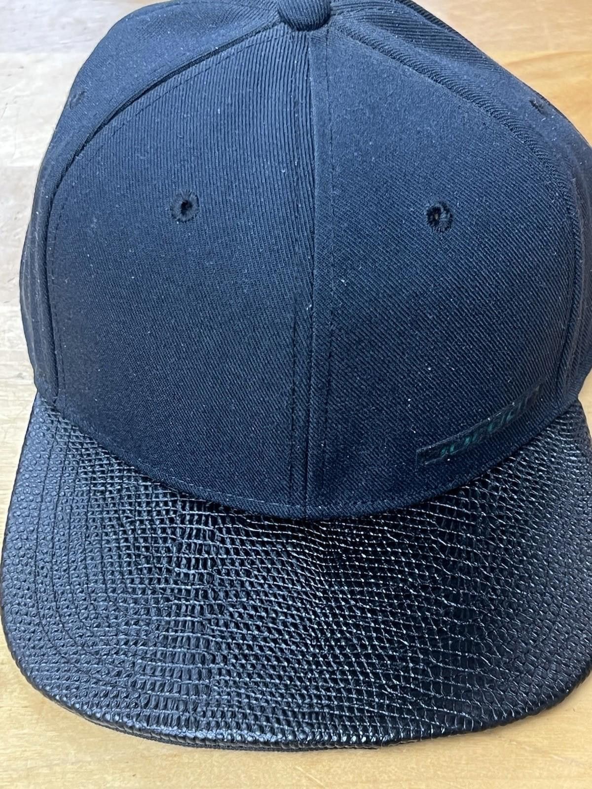 Jordan Brand Air Jordan Men Black Leather Brim SnapBack NBA Basketball Size ONE SIZE - 3 Thumbnail