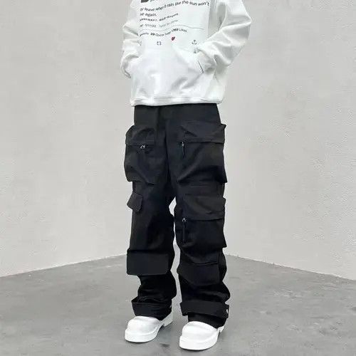 Jean Multi pocket utility grunge baggy cargo pants Size US 32 / EU 48 - 5 Thumbnail