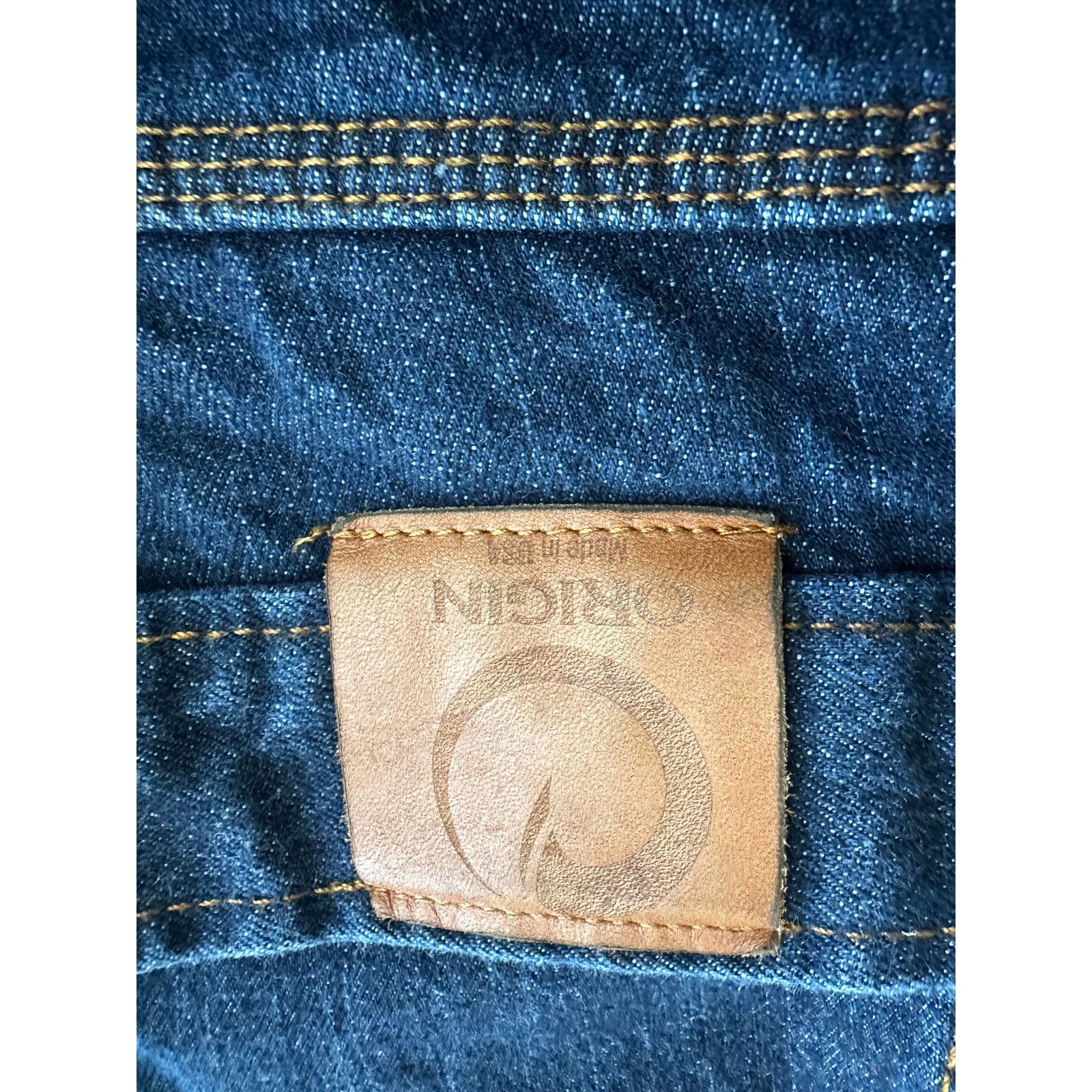 Original Chuck ORIGIN USA Men’s Dark Indigo Jeans Standard Straight Leg Fit Size US 36 / EU 52 - 8 Thumbnail