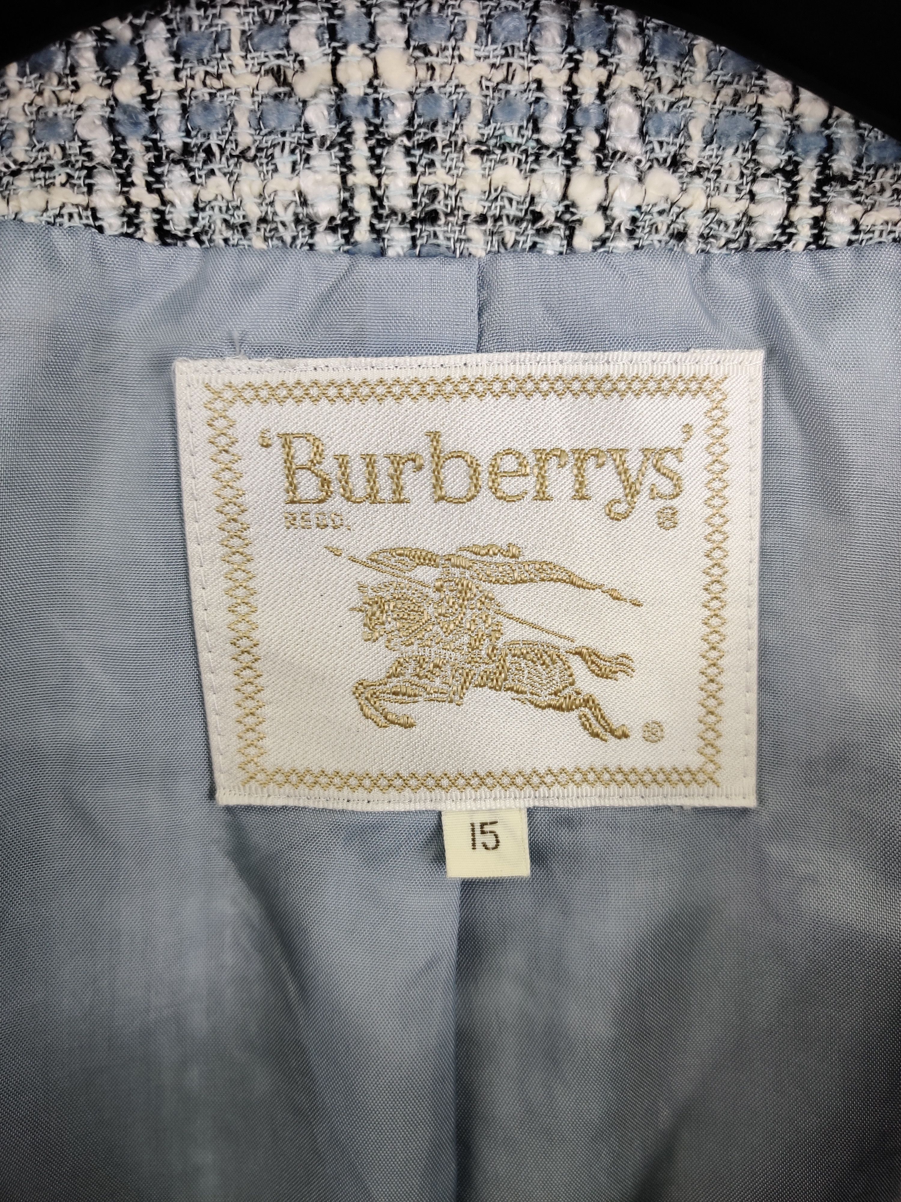 Burberry Vintage Burberrys Wool Tweed Button Jacket Size US M / EU 48-50 / 2 - 7 Thumbnail