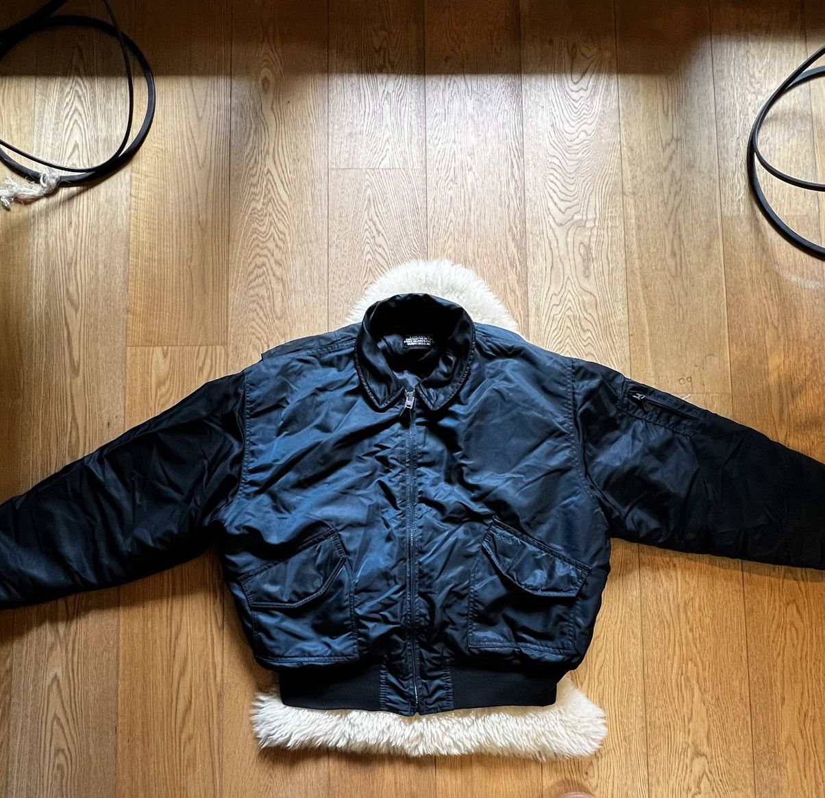 Schott × Vintage Bombers Schott Vintage Boxy fit (Navy) - Made in USA Size US XL / EU 56 / 4 - 1 Thumbnail