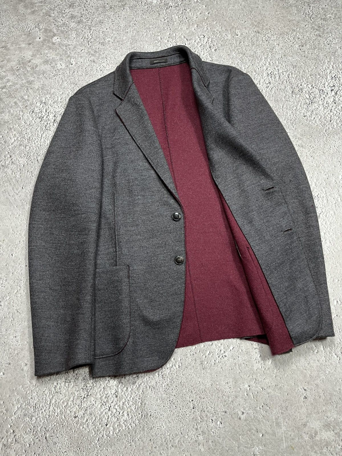 Armani Collezioni Armani Collezioni Men’s Wool Blend Grey Blazer Jacket Size US M / EU 48-50 / 2 - 10 Thumbnail