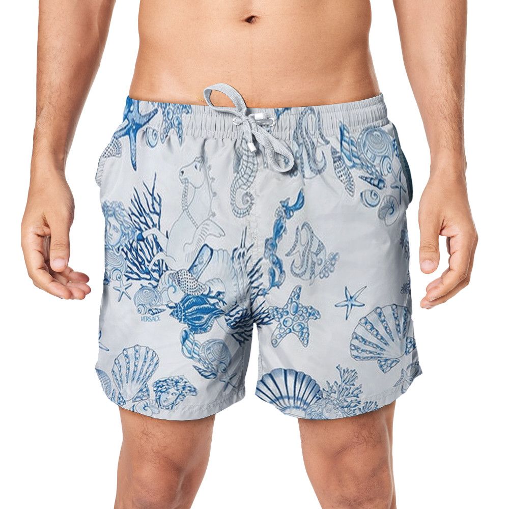 Designer Coral Theatre Cotton Shorts Size US 33 - 1 Thumbnail