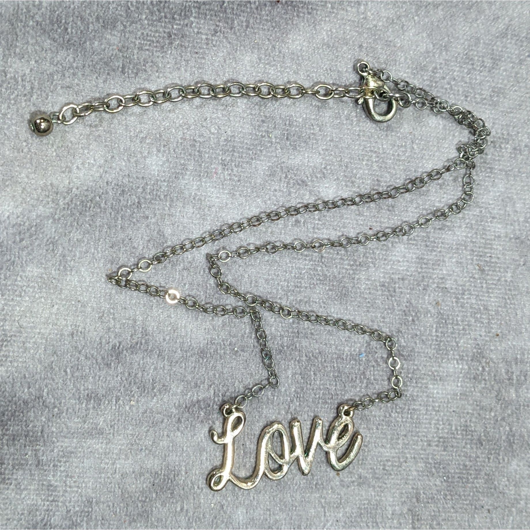 Other Cursive Love Pendant Necklace Silver And Gold Tone Size ONE SIZE - 5 Thumbnail