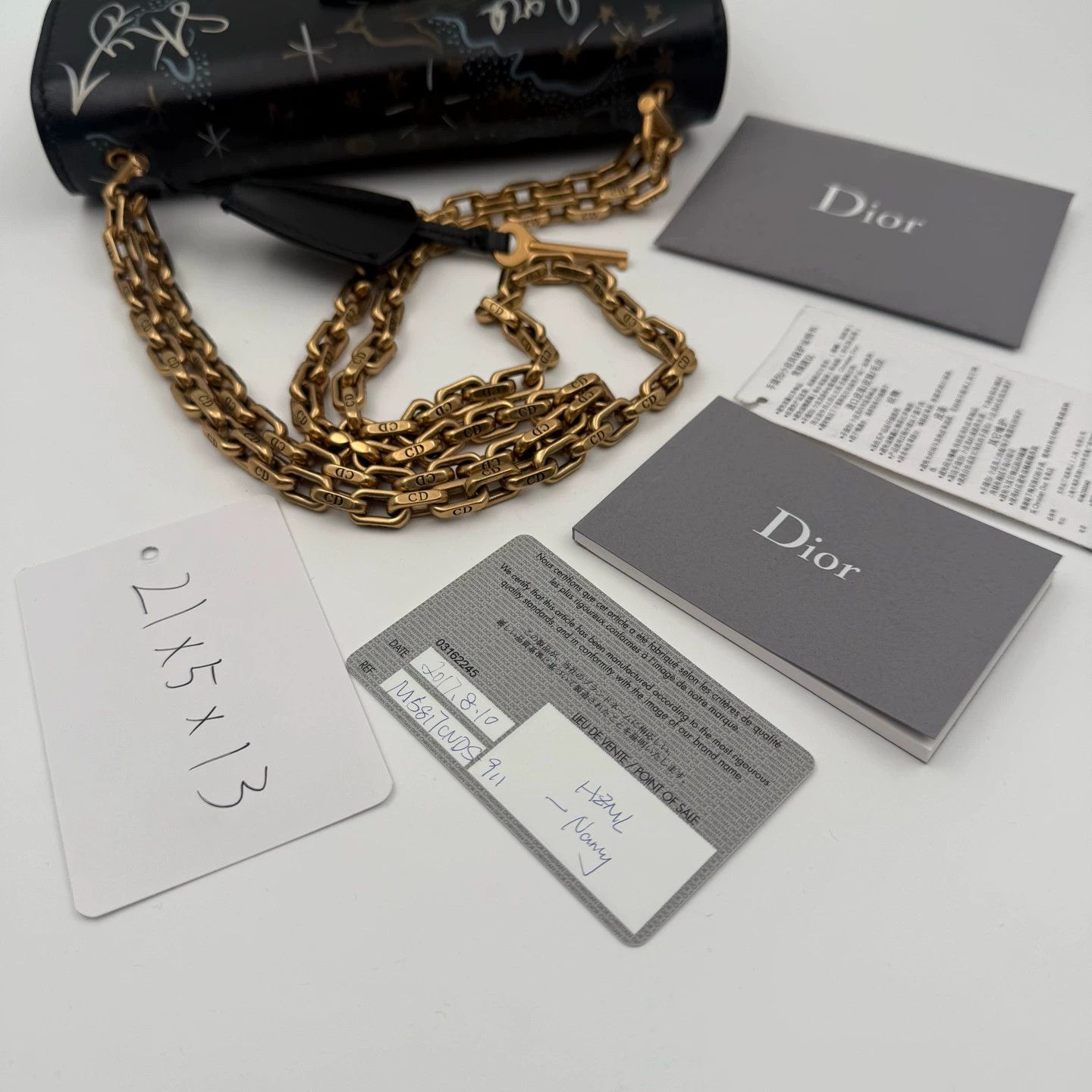 Dior Dior Limited Graffiti Vintage Chain Crossbody Bag Size ONE SIZE - 9 Thumbnail