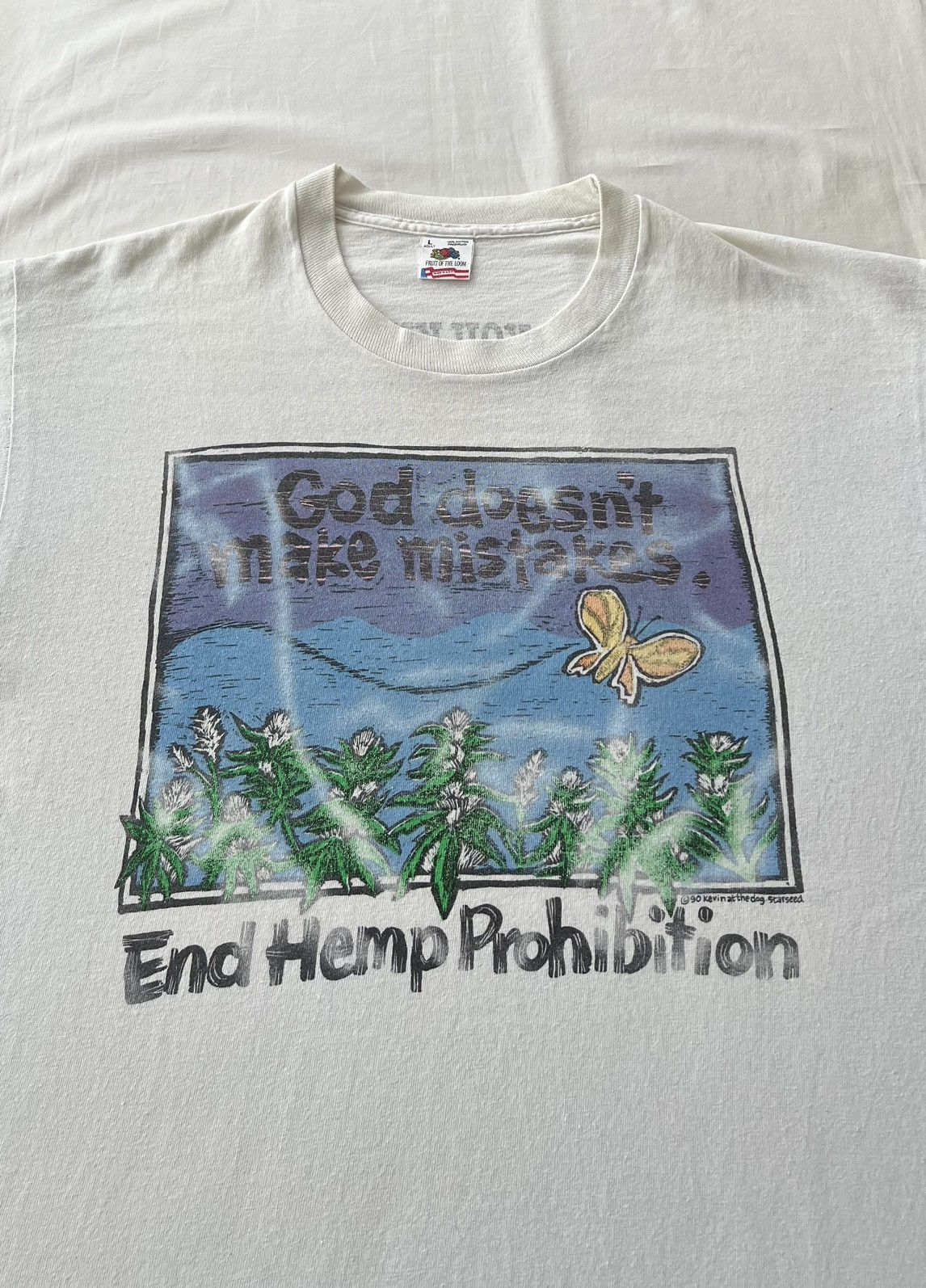 Vintage Vintage 90s Cannabis Weed Marijuana End Hemp Prohibition Tee Size US L / EU 52-54 / 3 - 3 Thumbnail