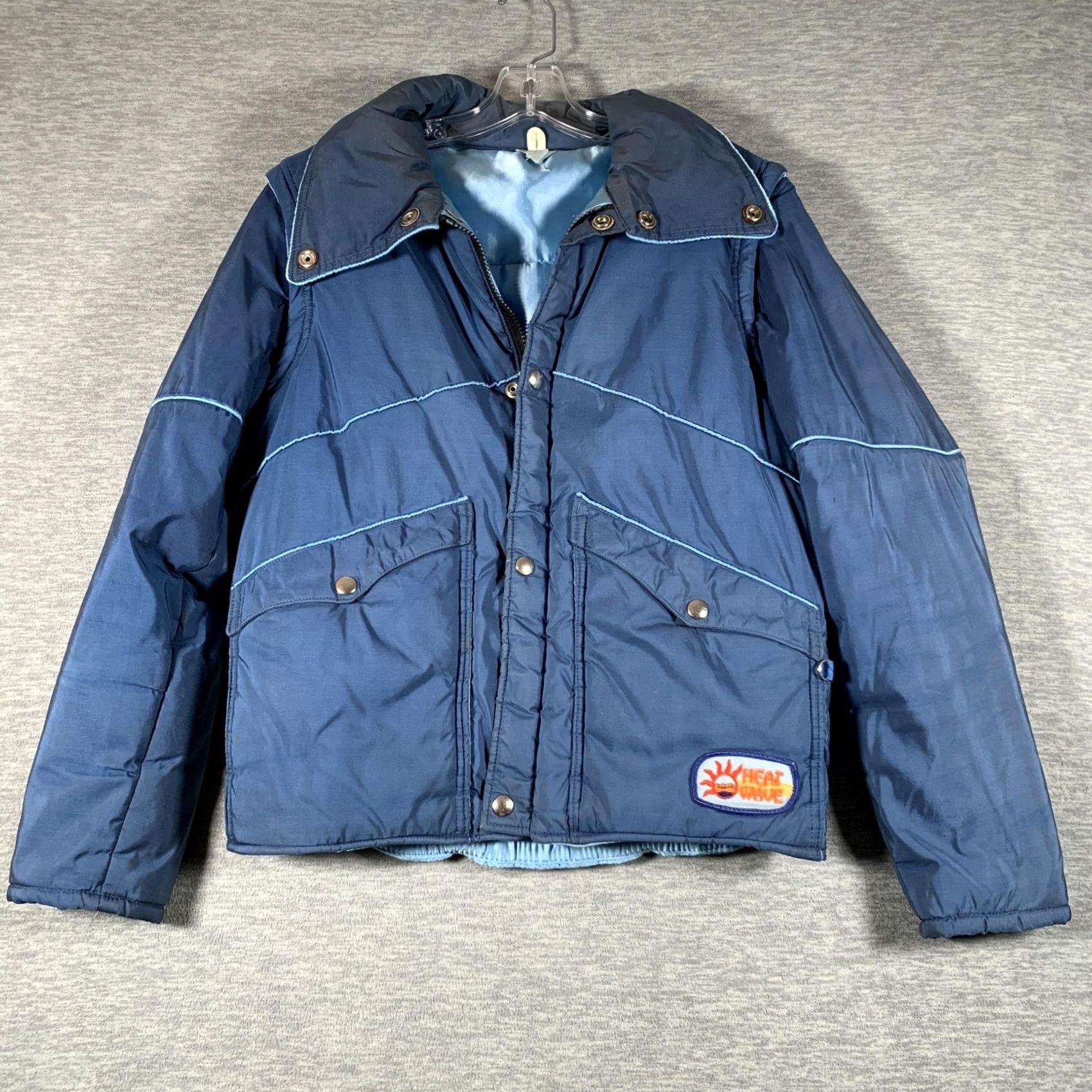 Vintage VINTAGE Heatwave Jacket Mens M Blue Puffer Eagle Applique Made USA 70s Size US M / EU 48-50 / 2 - 2 Thumbnail