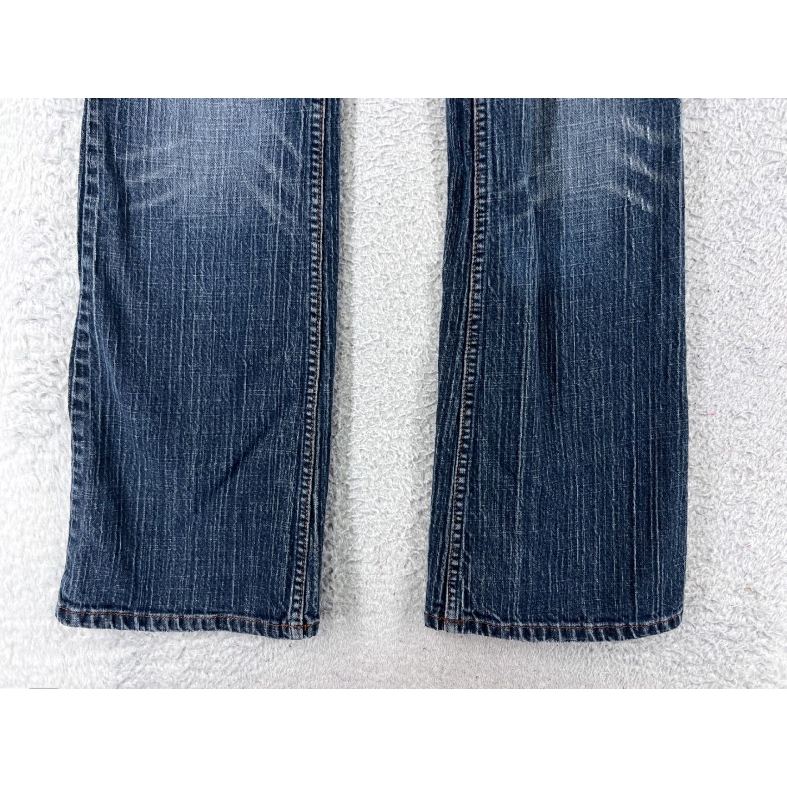 Energie Energie Jeans Women Blue Denim Bootcut Pant 30.5 Inseam 25W Regular Fit Distressed Cotton Blend Size 11 Adult Womens Jeans Size 32" / US 10 / IT 46 - 2 Thumbnail