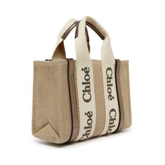 Chloe Chloe Mini Shiny Gray Linen Tote Bag New & Authentic Size ONE SIZE - 2 Thumbnail