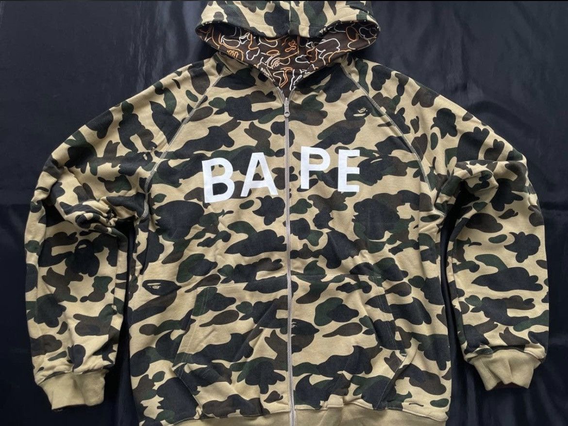 Bape RARE OG 2006 A BATHING APE REVERSIBLE COLLEGE NEON FULLZIP Size US XL / EU 56 / 4 - 1 Thumbnail