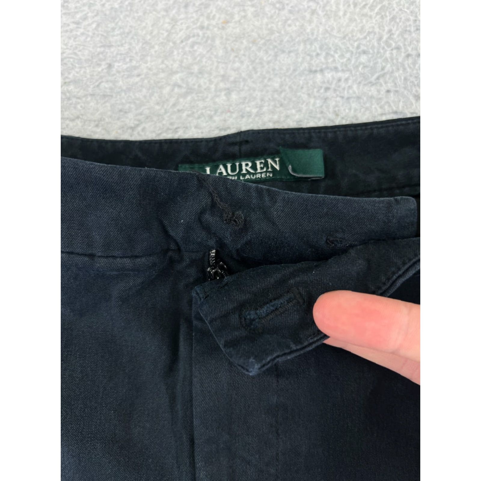 Ralph Lauren Lauren Ralph Lauren Chino Shorts Women 6 Black Cotton Blend Twill Hiking Outdoor Casual Size 28" / US 6 / IT 42 - 7 Thumbnail