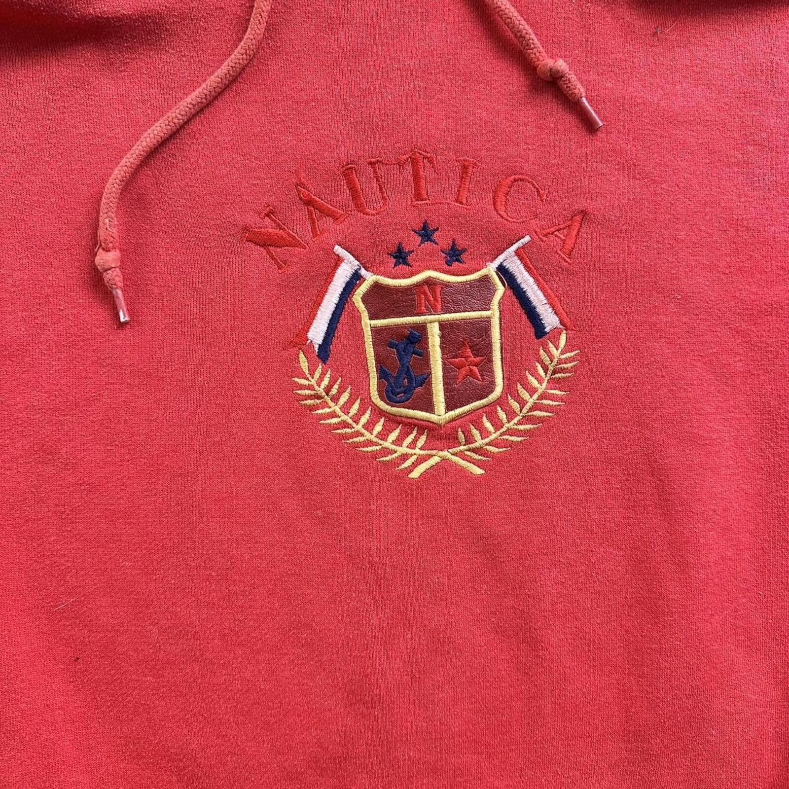 Nautica Vintage Nautica red hoodie with embroidered logo Size US XL / EU 56 / 4 - 2 Thumbnail