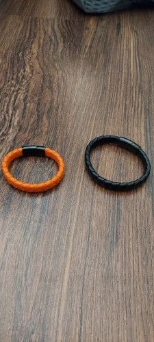 Other Braided Leather Bracelet Magnetic Buckle Cuff Gift For Him Size ONE SIZE - 2 Thumbnail