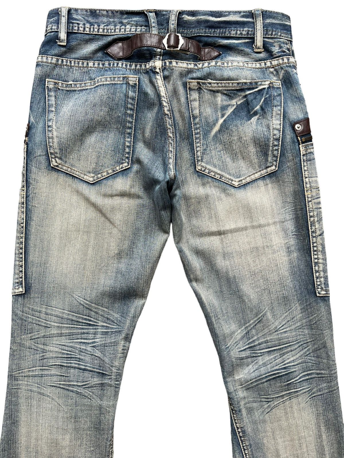 Michel Klein Flare💥 Japan Multipocket Distressed Rusty Flare Jeans 32x33 Size US 32 / EU 48 - 6 Thumbnail