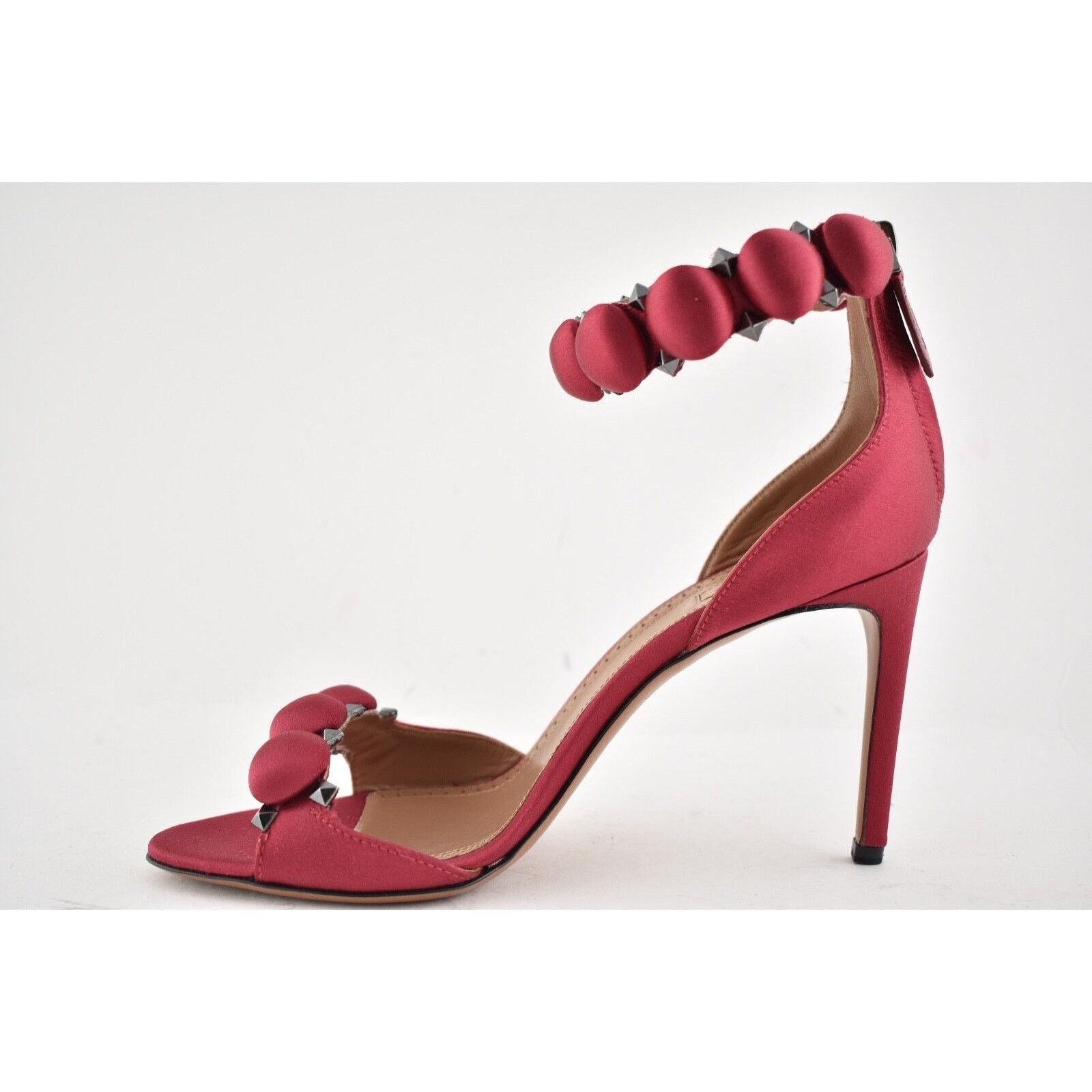Alaia 90mm Amarante Studded Ankle Strap Sandal Heel Pump Shoe 38 Size US 8 / IT 38 - 5 Thumbnail