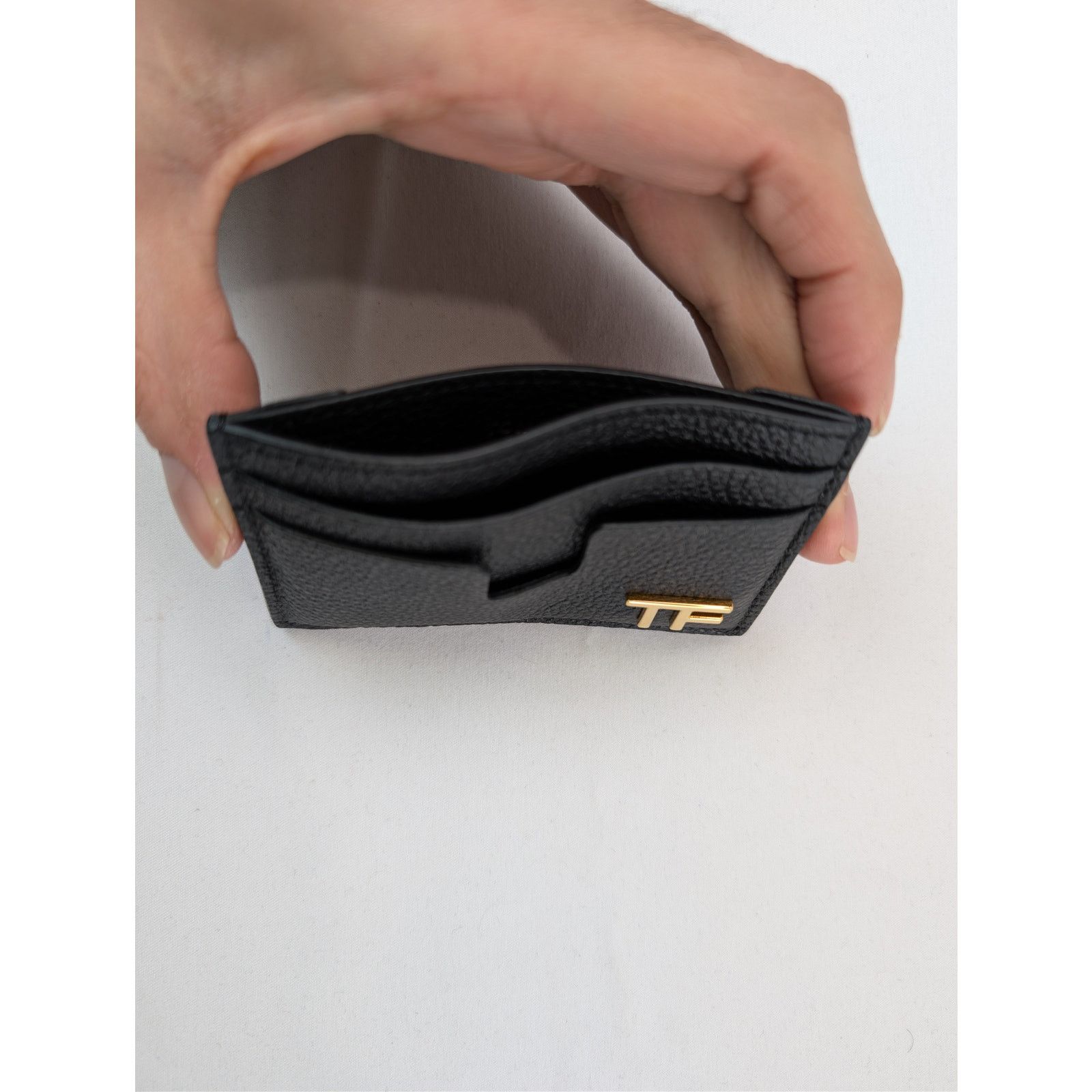 Tom Ford o1rshd1 Size: OS / Grain Leather Card Holder / Wallet Black Size ONE SIZE - 8 Thumbnail