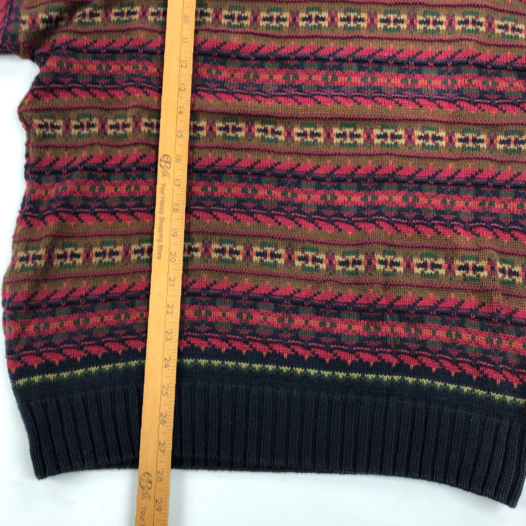 Vintage Woods and Gray Sweater Mens Large Stripe Patterned Vintage Cotton Crew Neck Size US L / EU 52-54 / 3 - 5 Thumbnail