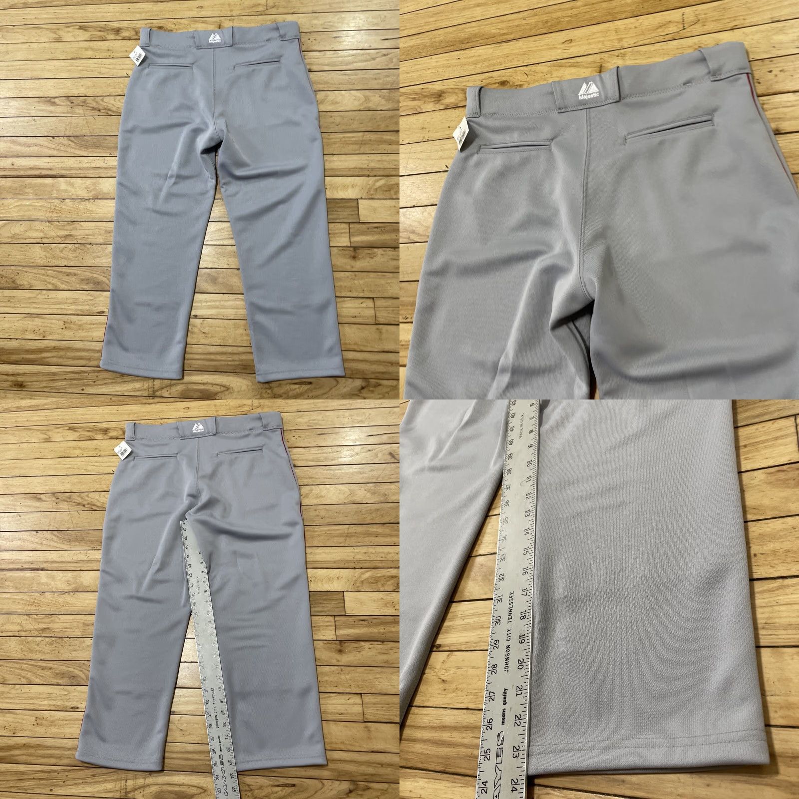 Vintage VINTAGE Majestic Softball Pants Womens XL Gray Capri Silver Base 894Y 349839 NEW 34x23 Size 40" / US 18 - 9 Thumbnail