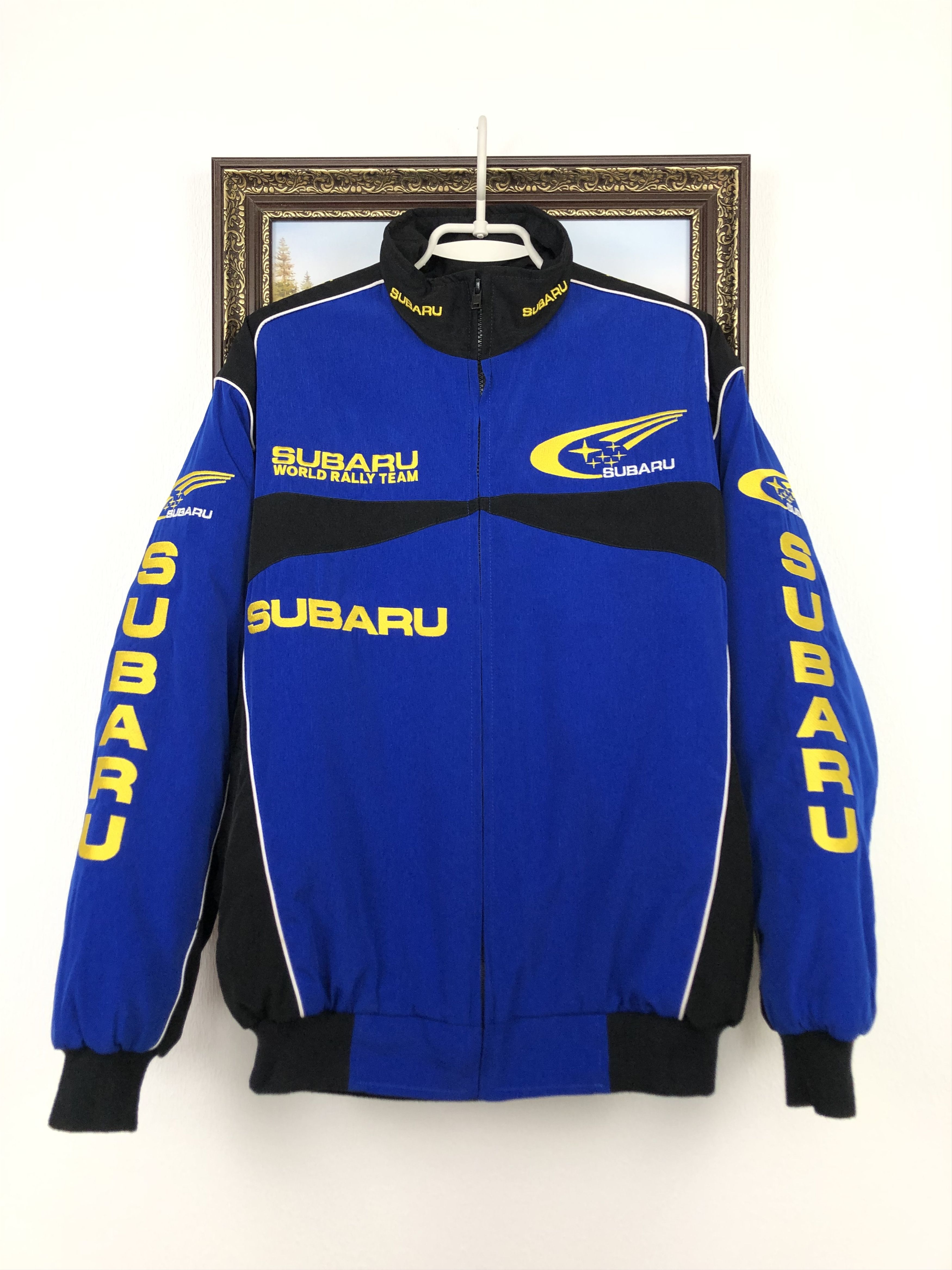 Vintage Vintage Subaru World Rally Team Racing Rare Bomber Jacket Size US L / EU 52-54 / 3 - 3 Thumbnail