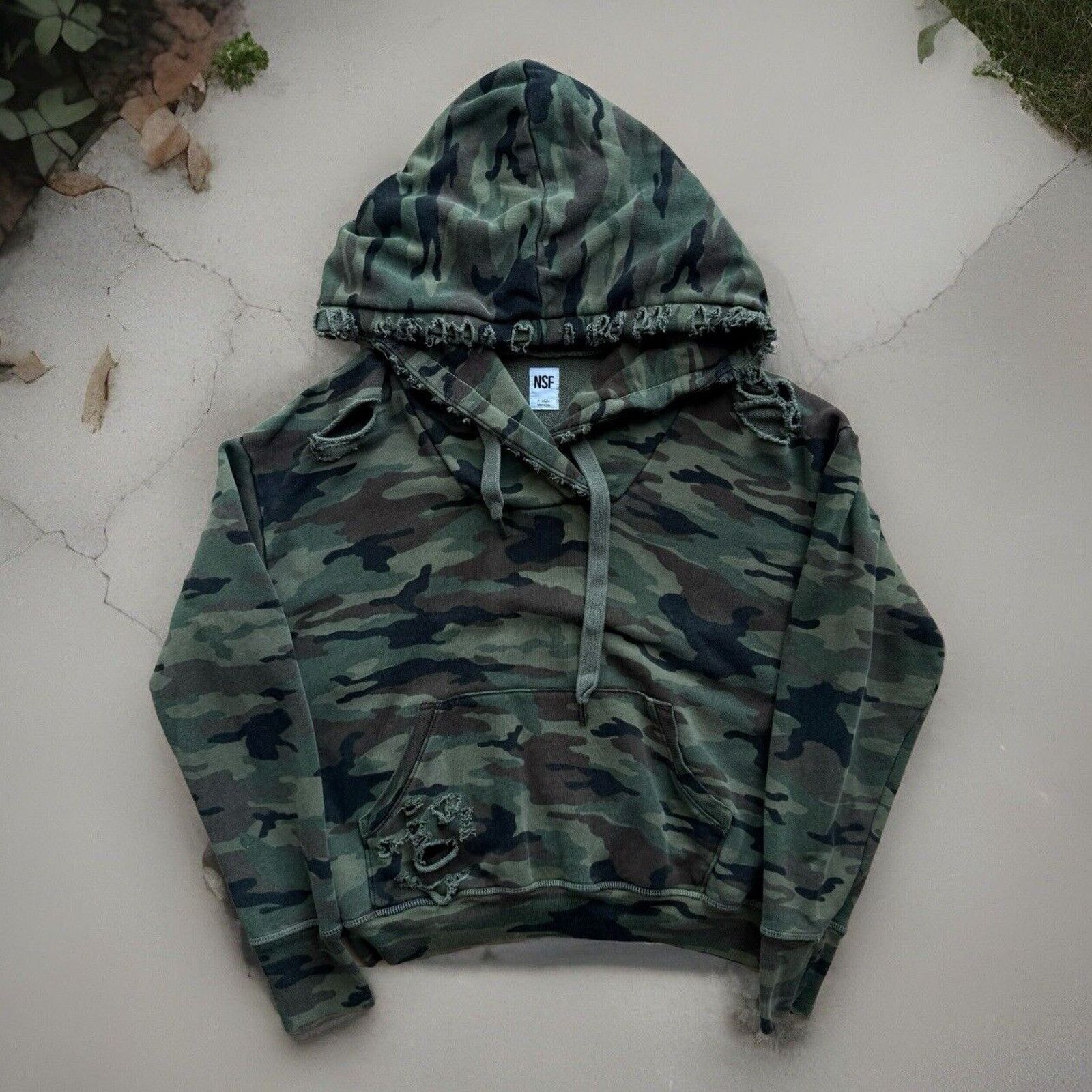 NSF NSF Hoodie Women's M Multicolor Camo Fleece Pullover Size M / US 6-8 / IT 42-44 - 1 Thumbnail