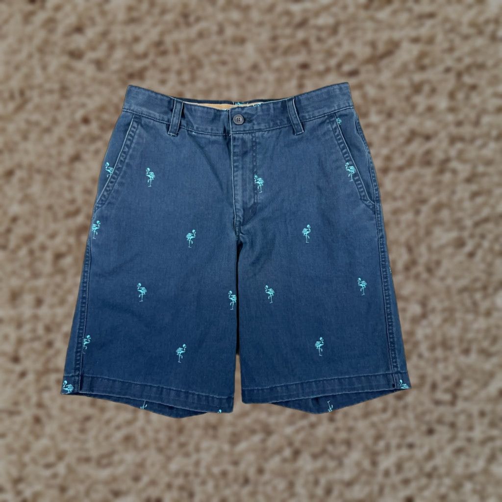 Izod IZOD Mens Shorts 30 Blue Flamingo All Over Print Chino Cotton Golf Wear Adult Regular 30 Blue Flamingo Pattern Mens Size US 30 / EU 46 - 1 Thumbnail