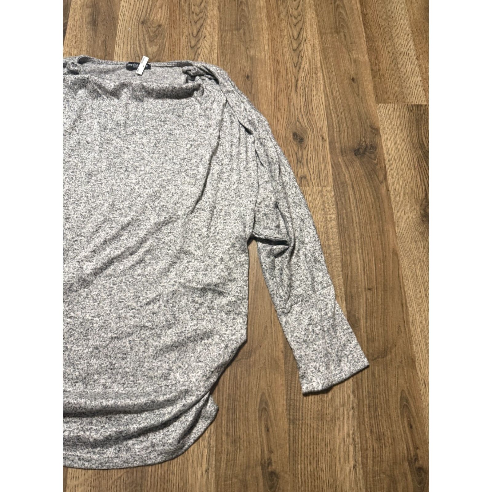 Vintage Cha Cha Vente Shirt Womens XL Long Sleeve Open Shoulder NWT Gray Vintage? No (Note: Vintage No) Size XL / US 12-14 / IT 48-50 - 4 Thumbnail