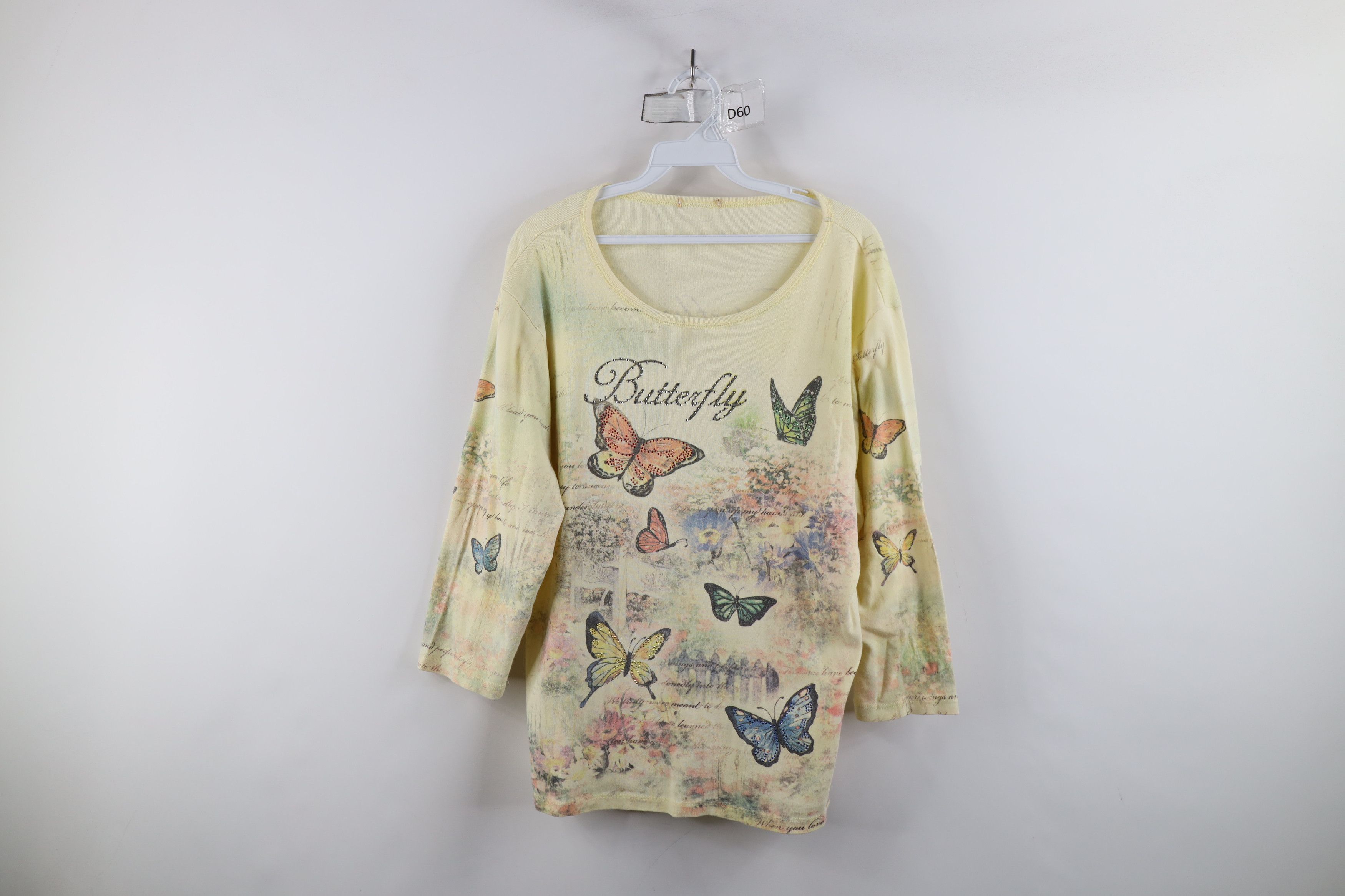 Vintage Vintage 90s Y2K Streetwear Over Print Thermal Ribbed T-Shirt Size L / US 10 / IT 46 - 1 Thumbnail