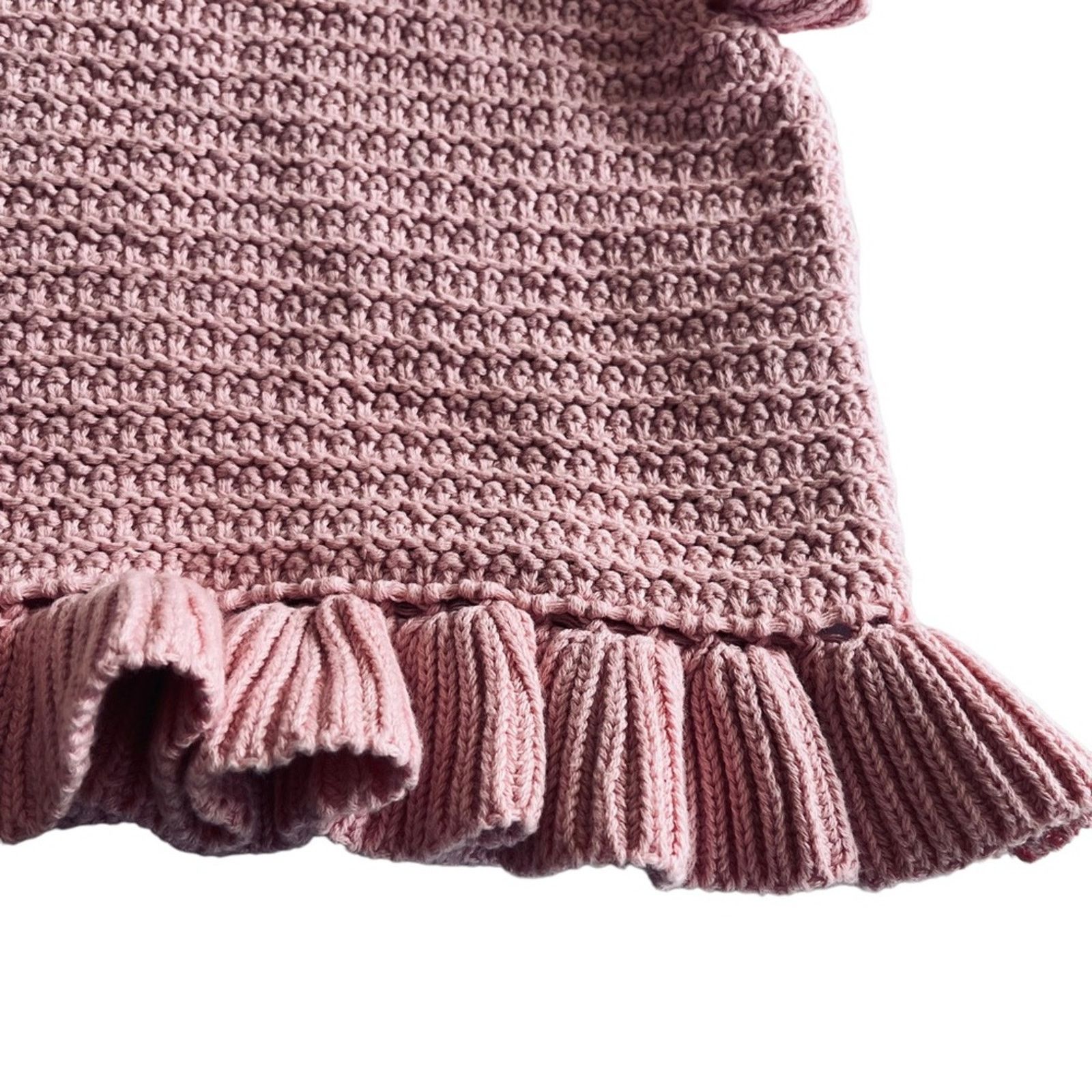 Zara Zara pink knit sleeveless ruffled sweater size Small Size S / US 4 / IT 40 - 5 Thumbnail